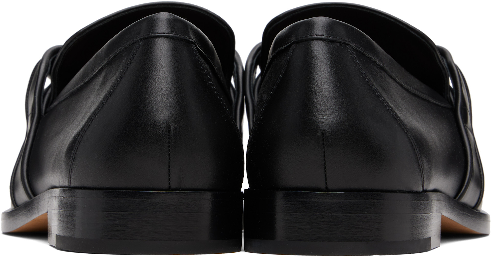 Bottega Veneta: ブラック Astaire ローファー | SSENSE 日本
