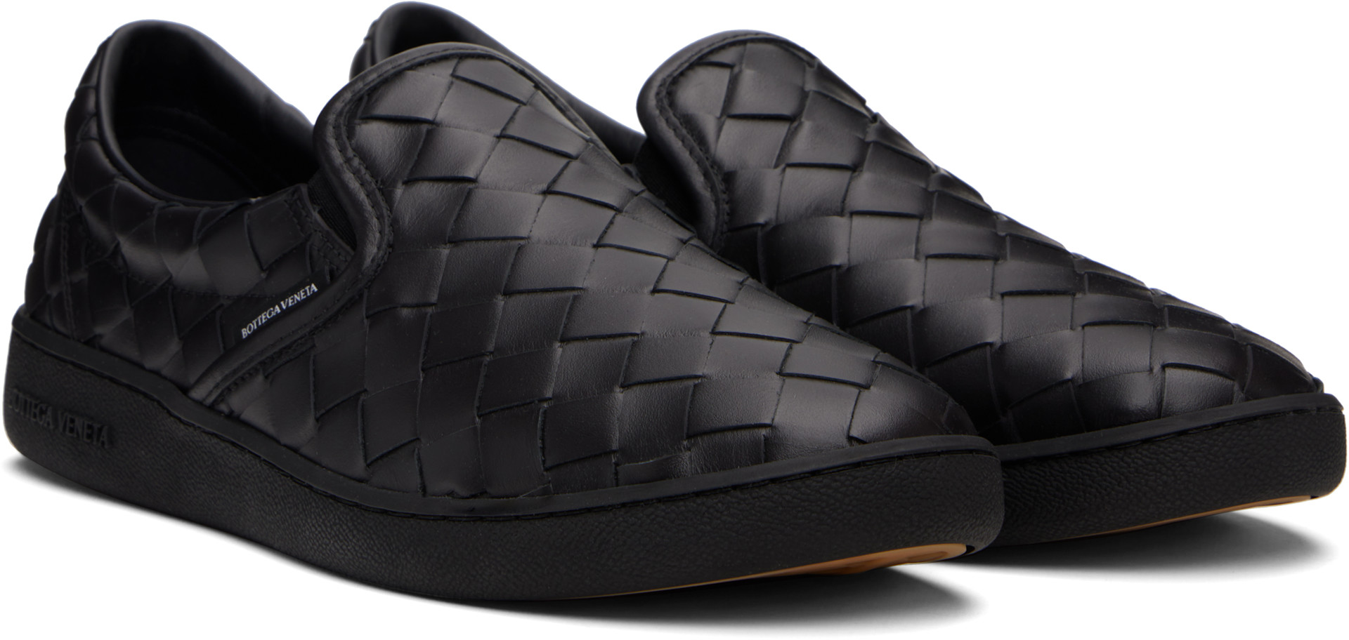 Bottega Veneta: Black Sawyer Sneakers | SSENSE