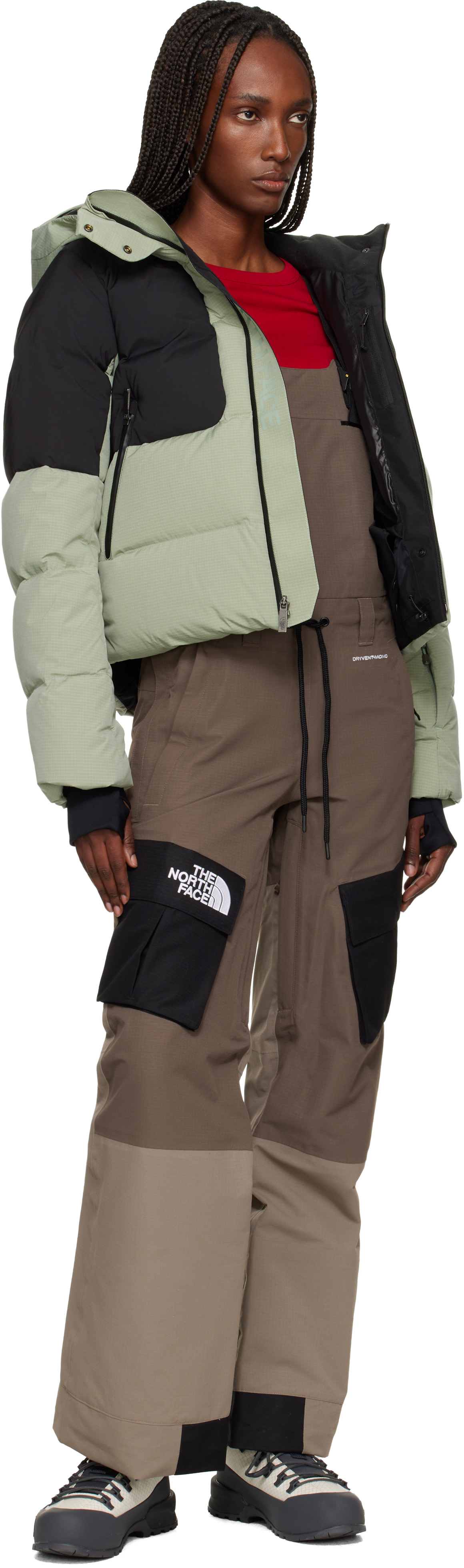 The North Face: Green Cold Spell Cropped Down Snow Jacket | SSENSE