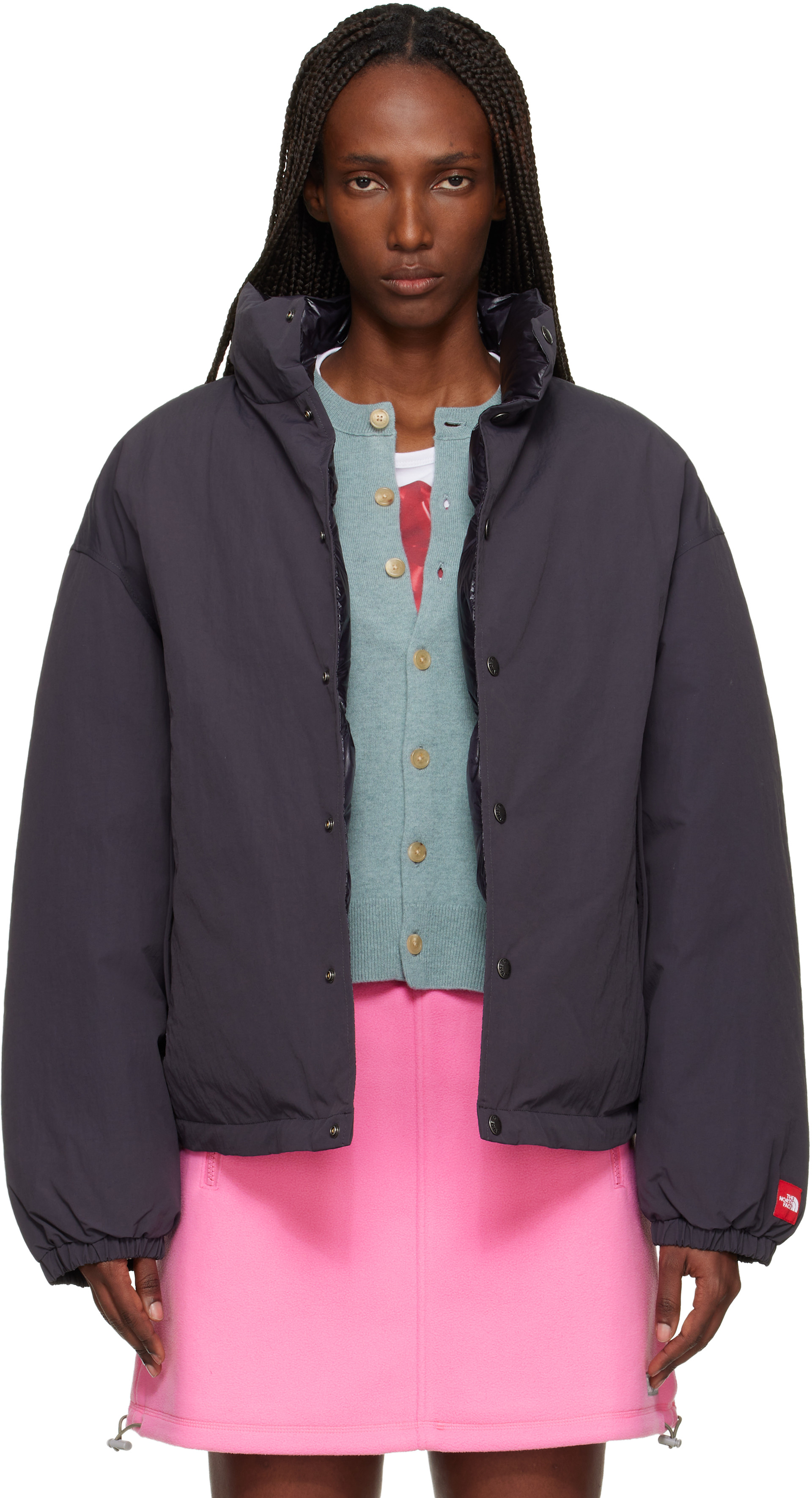 The North Face: Black 'TNF Red Box' Down Jacket | SSENSE