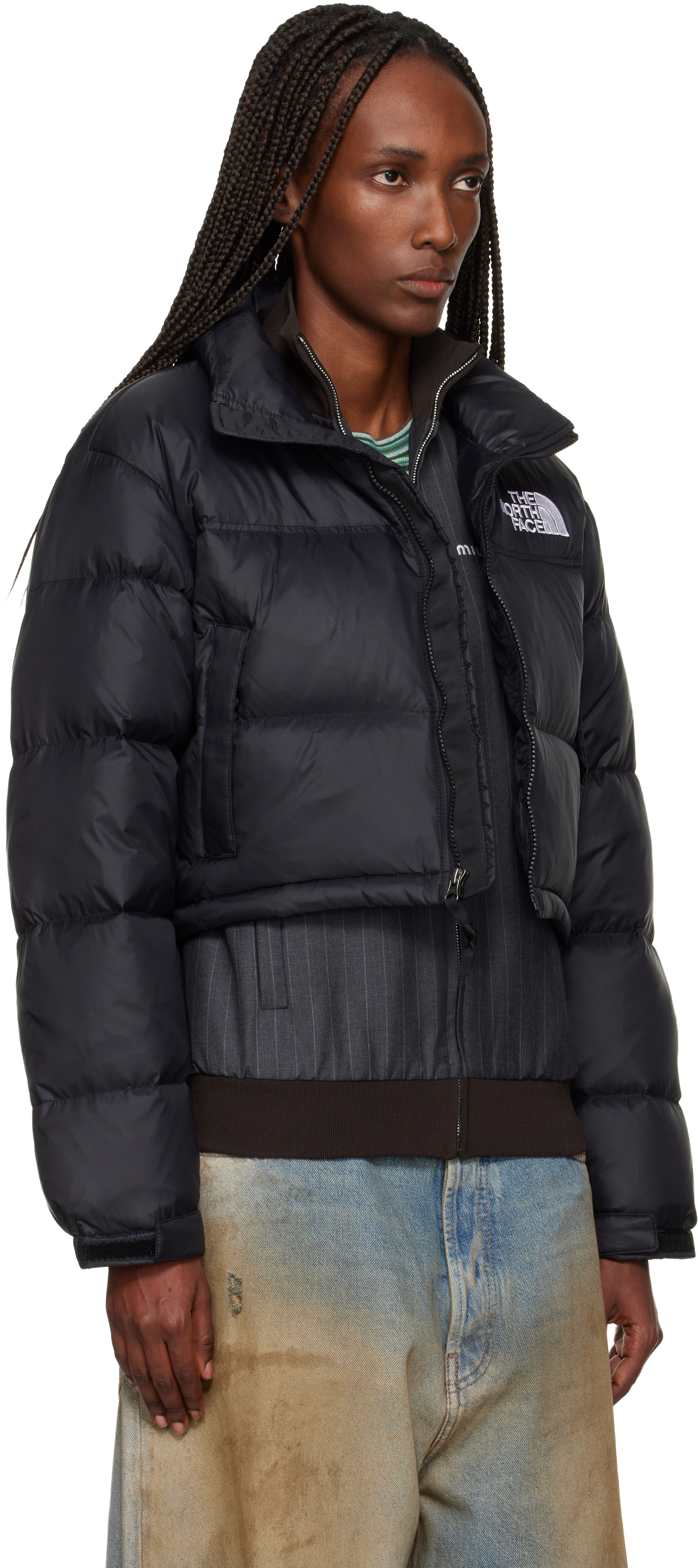 The North Face: ブラック ヌプシ ショート ダウンジャケット | SSENSE The North Face: ブラック ヌプシ ショート ダウンジャケット | SSENSE