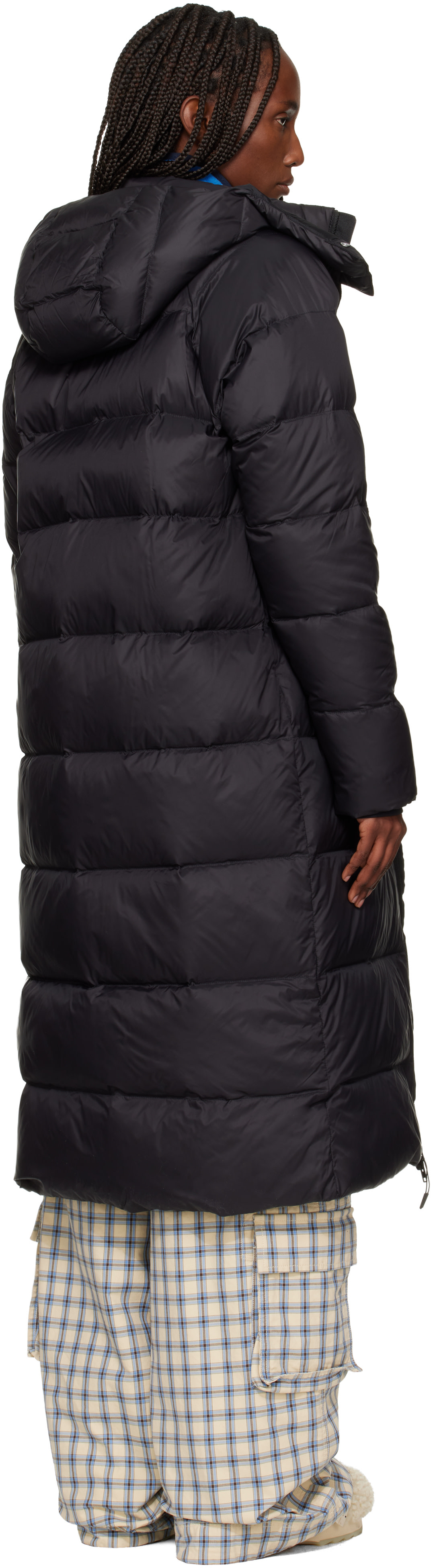 The North Face: ブラック City Long フード ダウンジャケット 