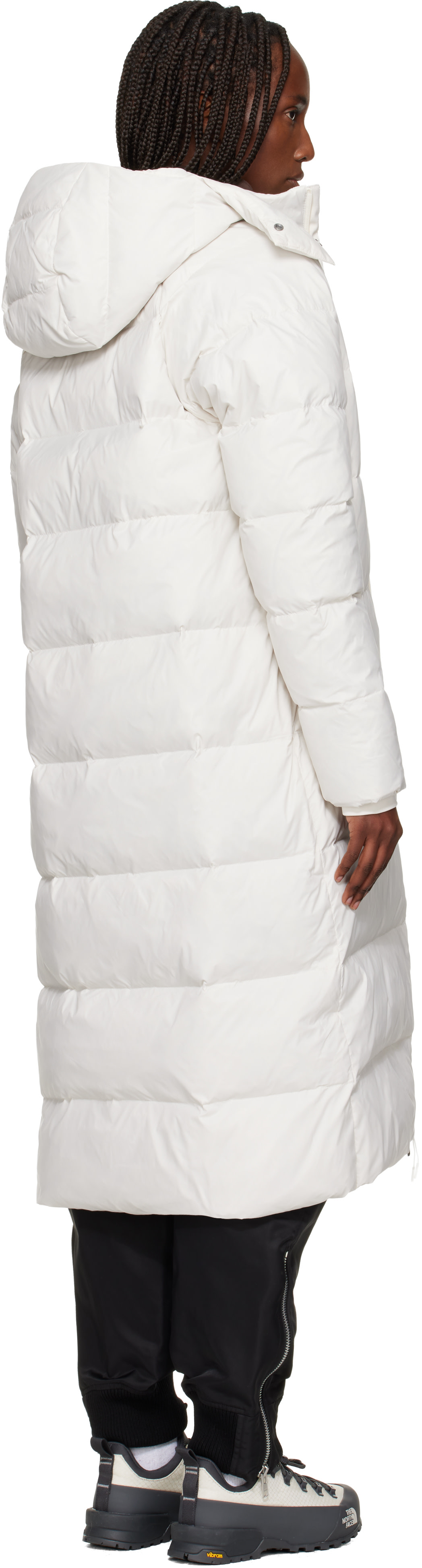 The North Face: ホワイト City Long フード ダウンコート | SSENSE 日本