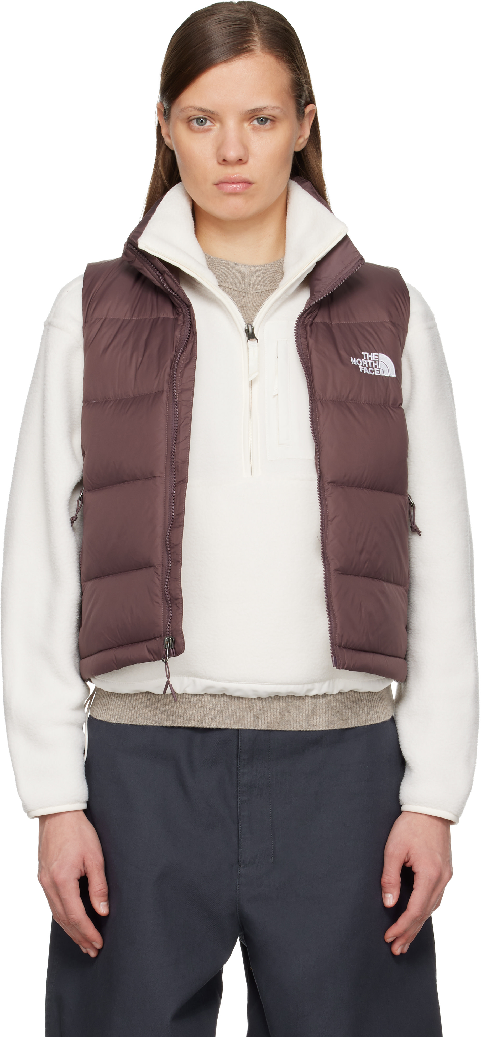 The North Face: バーガンディ Hydrenalite Aライン ダウンベスト