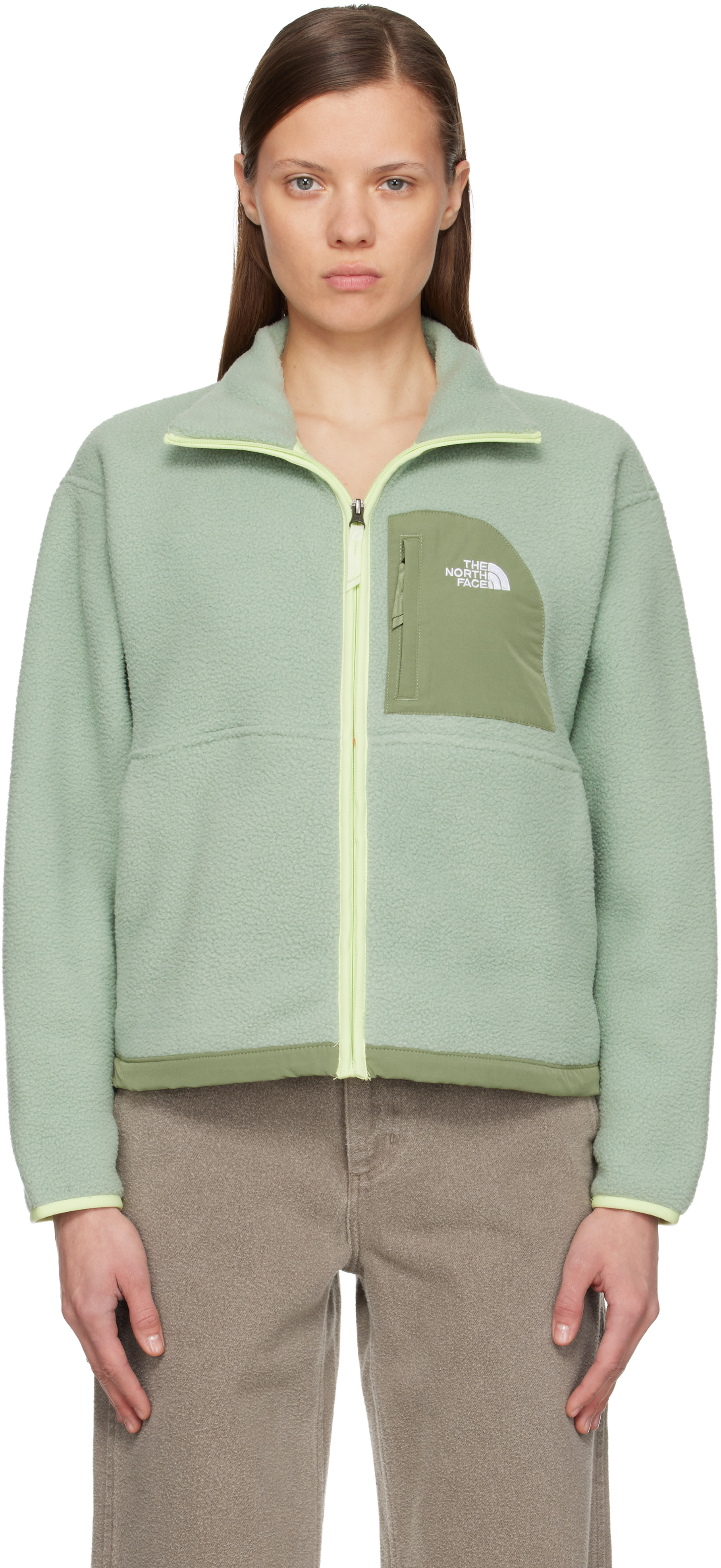 The North Face: Green Yumiori Off Peak Full-Zip Jacket | SSENSE Canada
