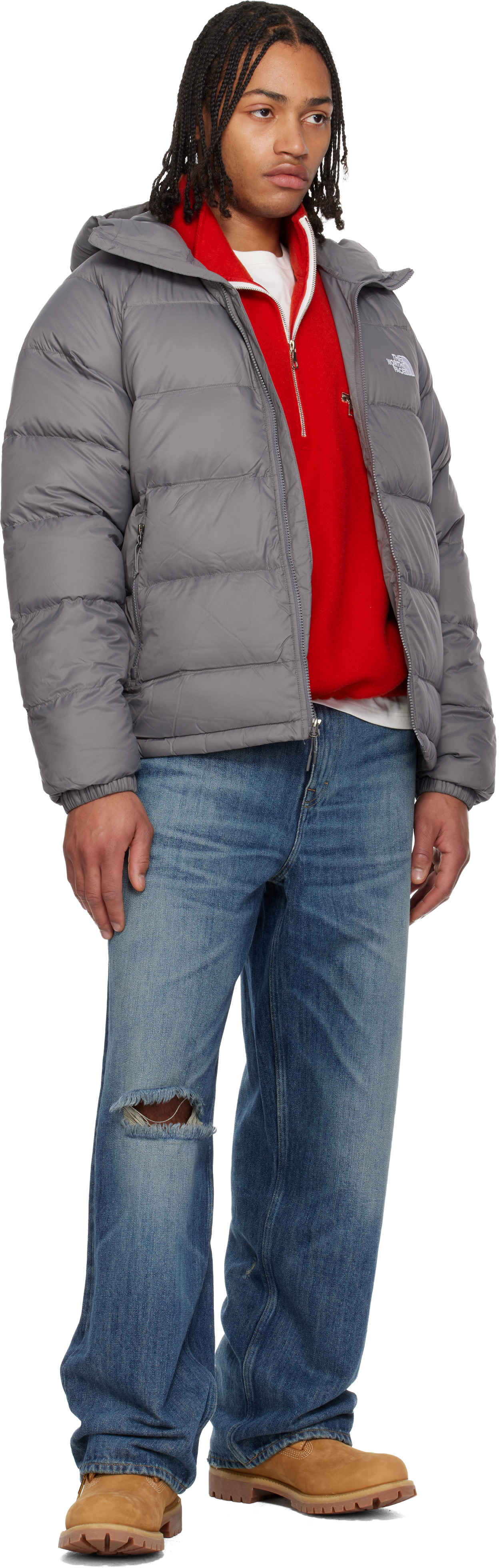 The North Face: グレー Hydrenalite フード ダウンジャケット 