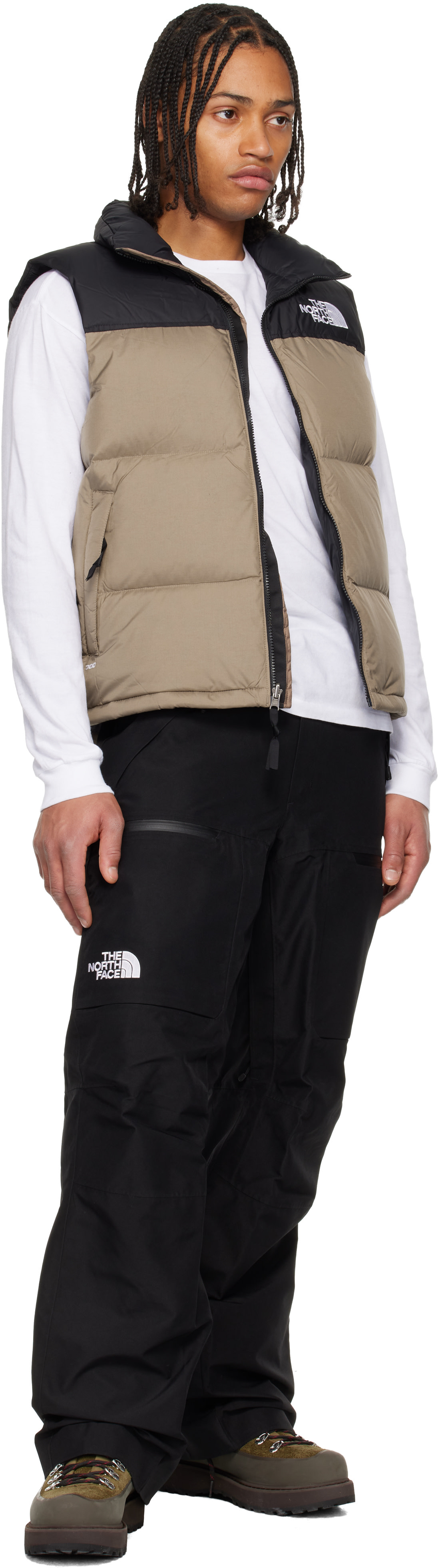 The North Face: Beige 1996 Retro Nuptse Down Vest | SSENSE Canada