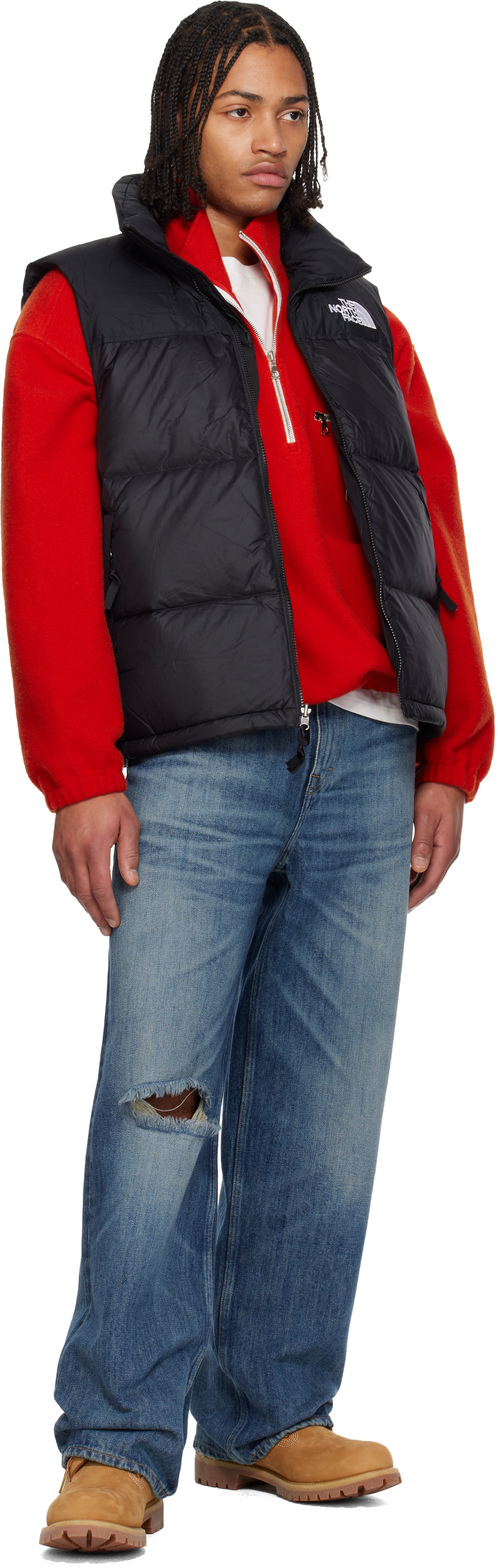 The North Face: Black 1996 Retro Nuptse Down Vest | SSENSE Canada