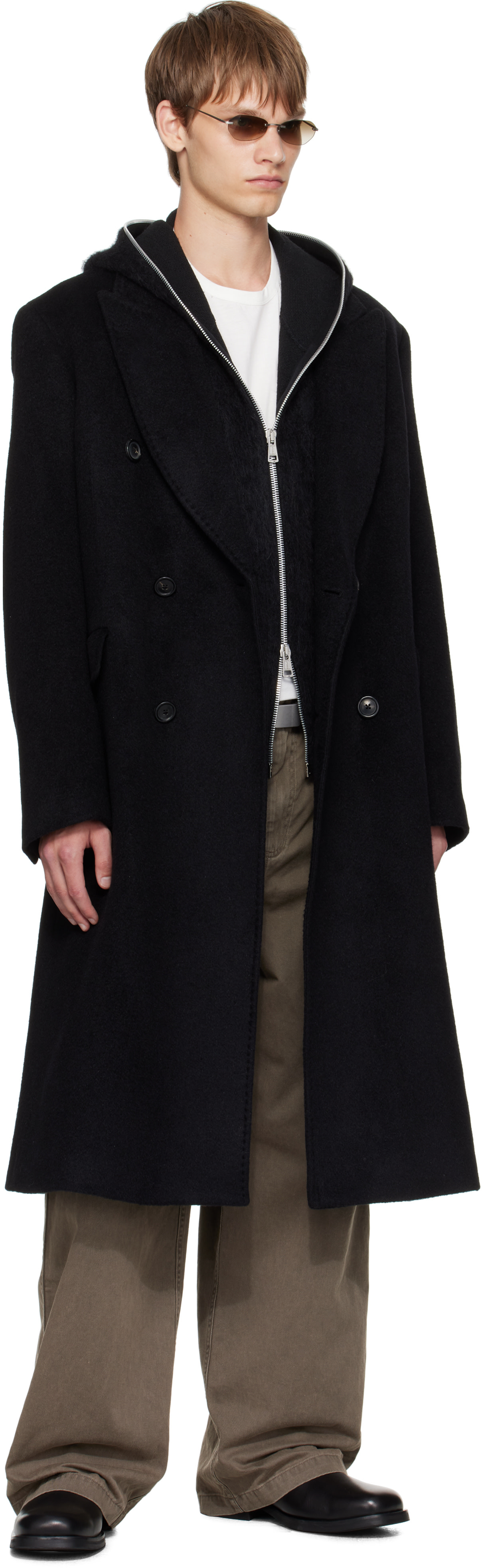ジャケット・アウター OUR LEGACY EXTENDED WHALE COAT 44 OUR LEGACY: ブラック Whale コート | SSENSE 日本