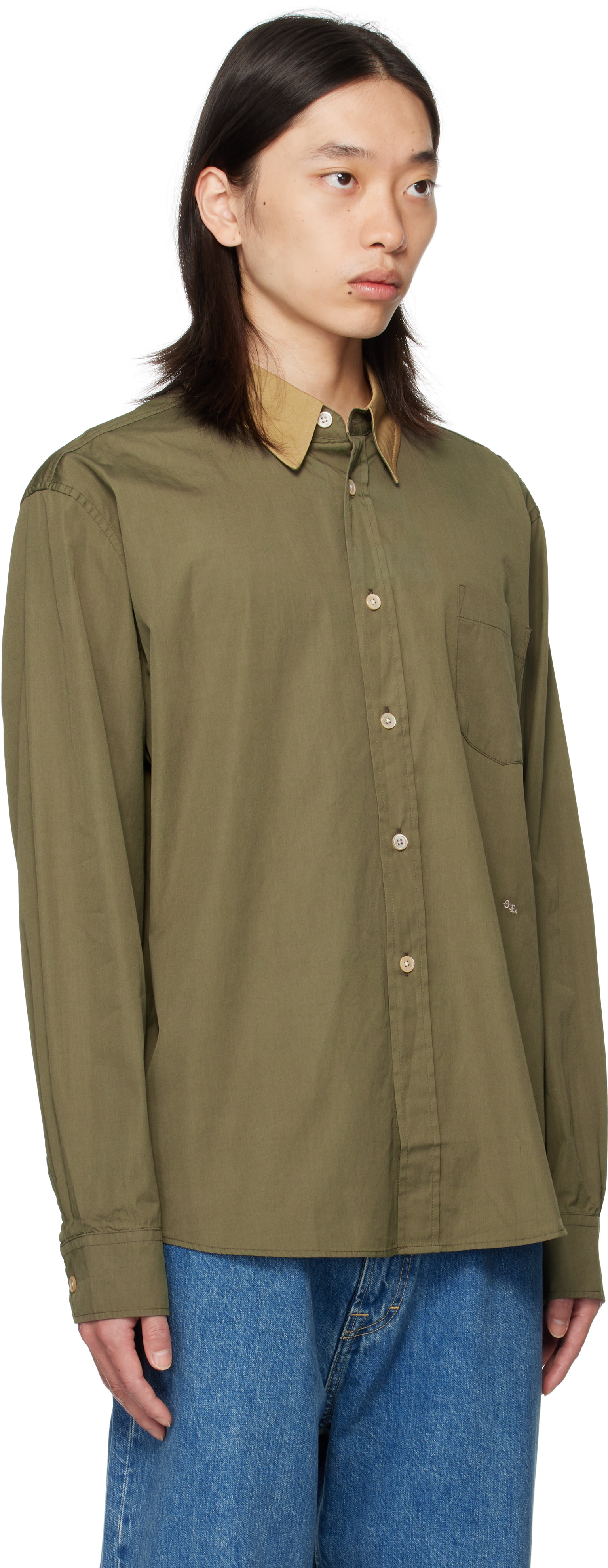 OUR LEGACY: Khaki Beyond BD Shirt | SSENSE