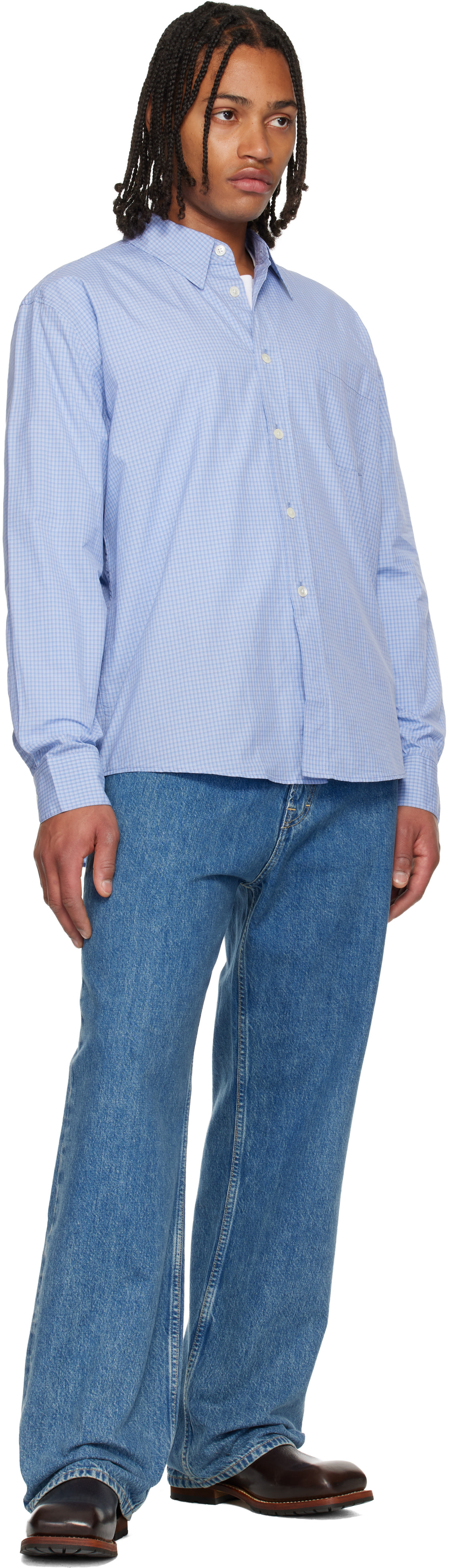 OUR LEGACY: Blue Beyond BD Shirt | SSENSE