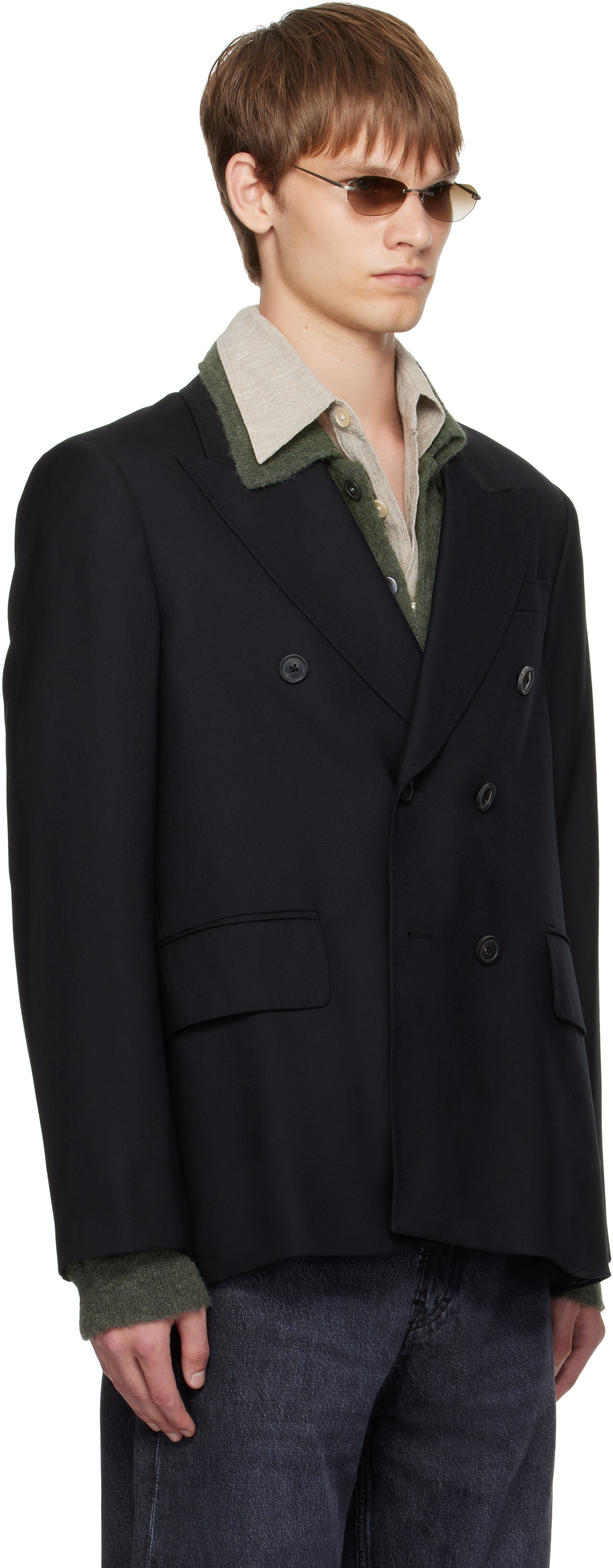 OUR LEGACY - Black Unstructured DB Blazer