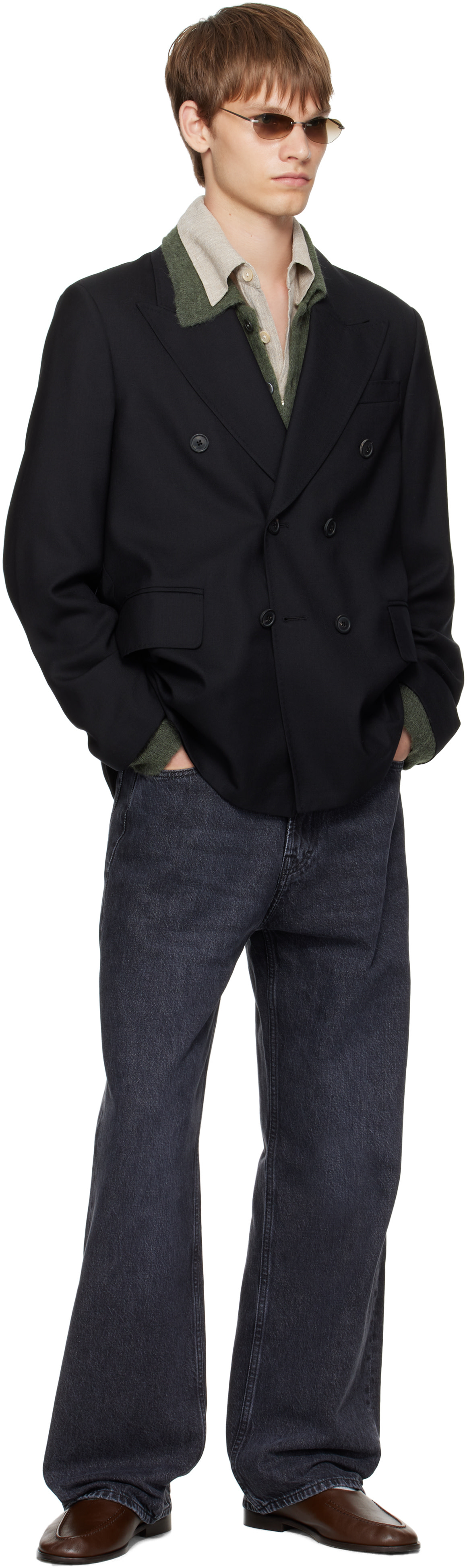 OUR LEGACY: Black Unstructured DB Blazer | SSENSE