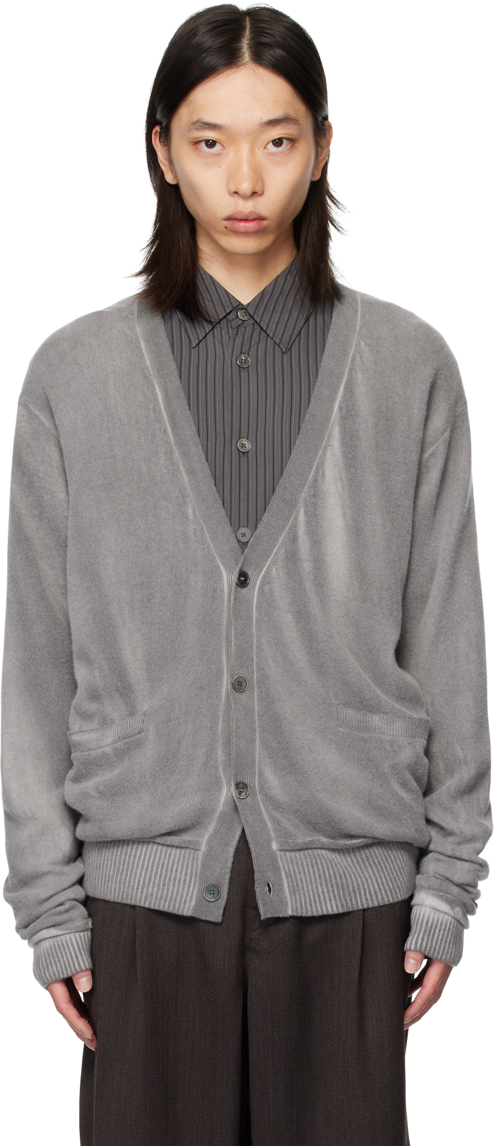 OUR LEGACY: Gray Parallel Cardigan | SSENSE