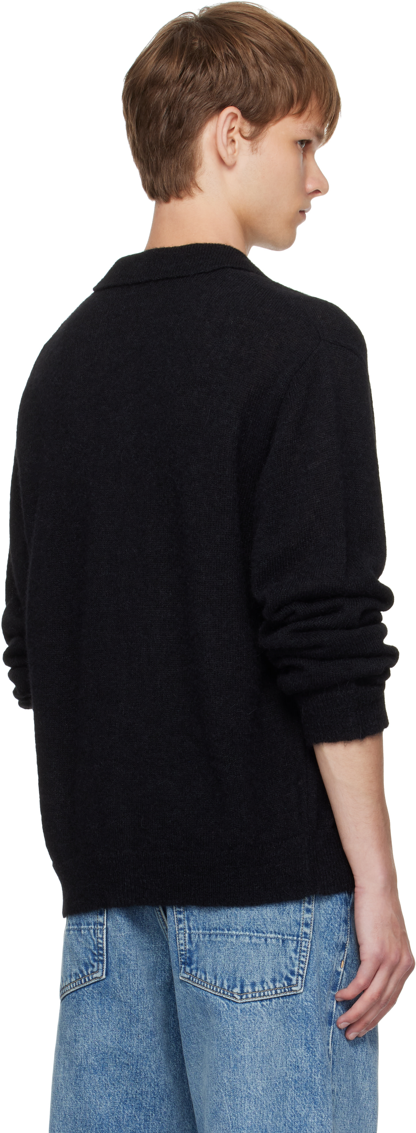 OUR LEGACY: Black Evening Polo Cardigan | SSENSE