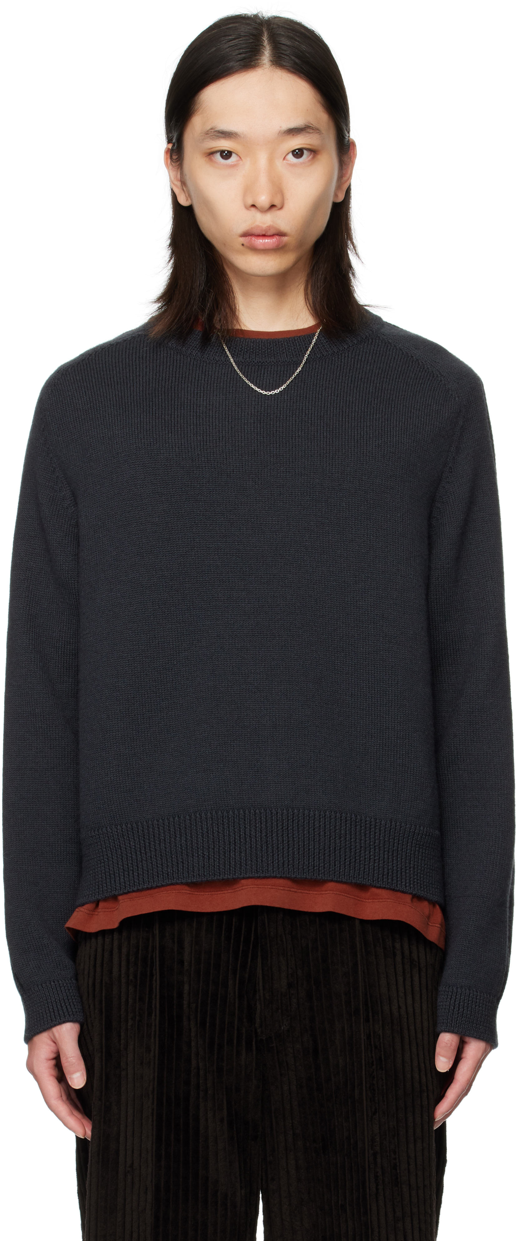 【OUR LEGACY】TRUE ROUNDNECK Off Black 46 OUR LEGACY: Black True Roundneck Sweater | SSENSE