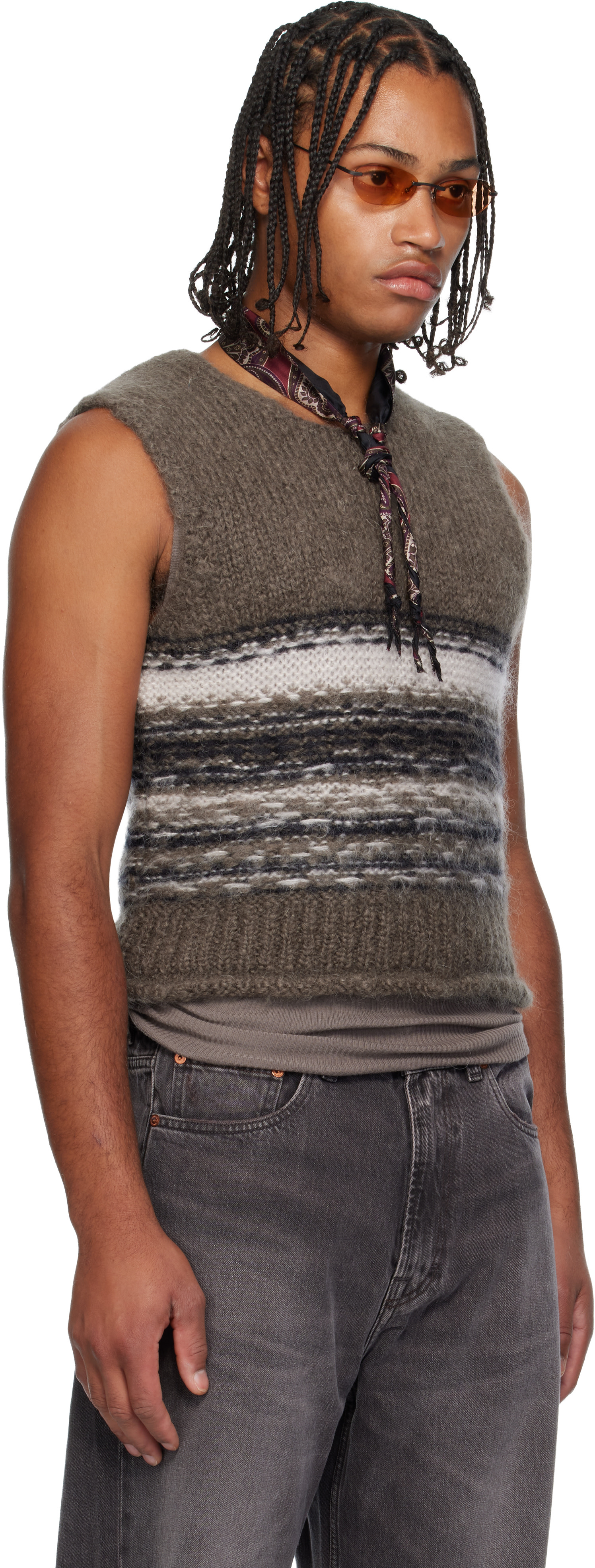 OUR LEGACY - Pull de style débardeur Pleaser brun