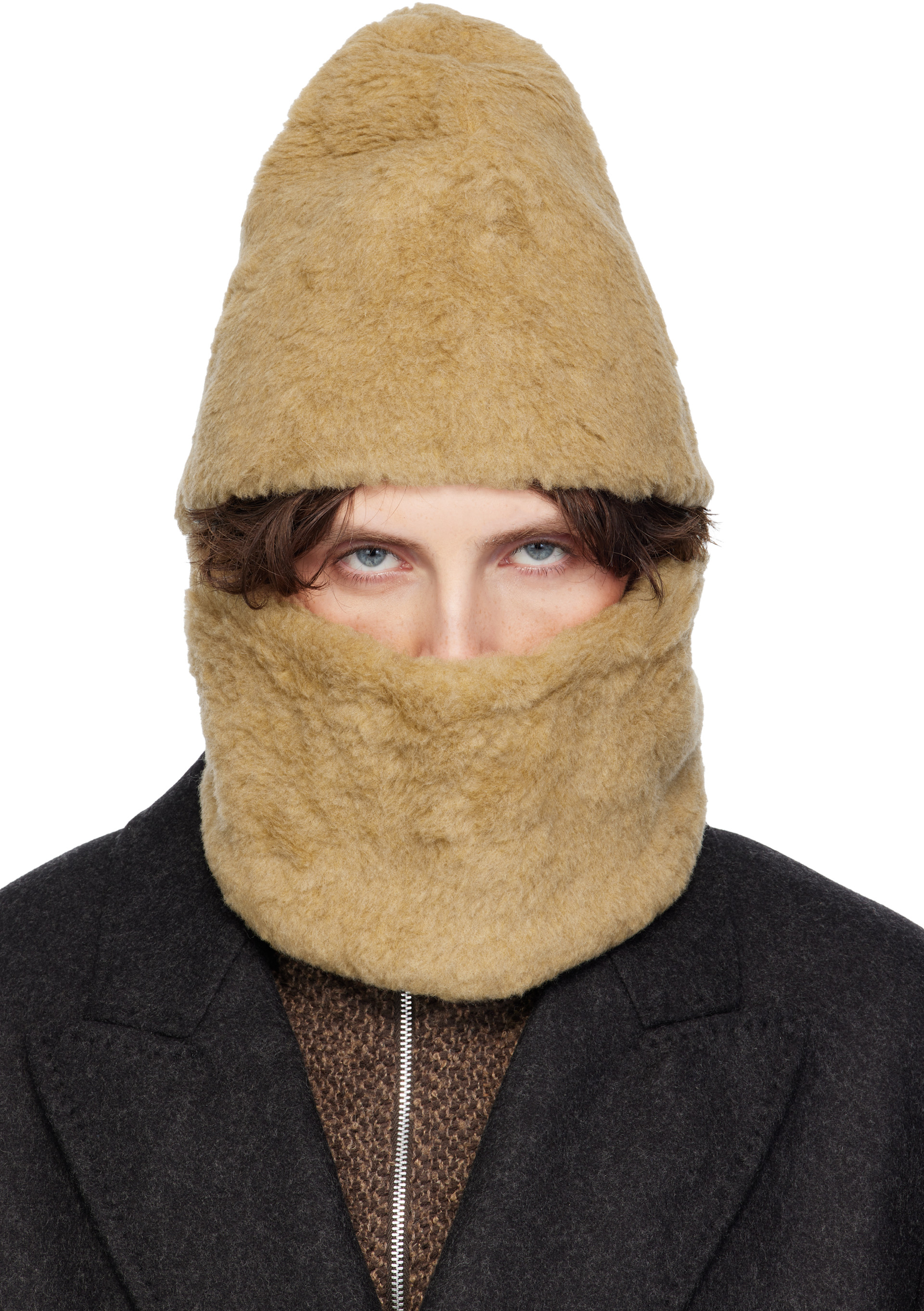 OUR LEGACY: Beige Faux-Shearling Snood | SSENSE