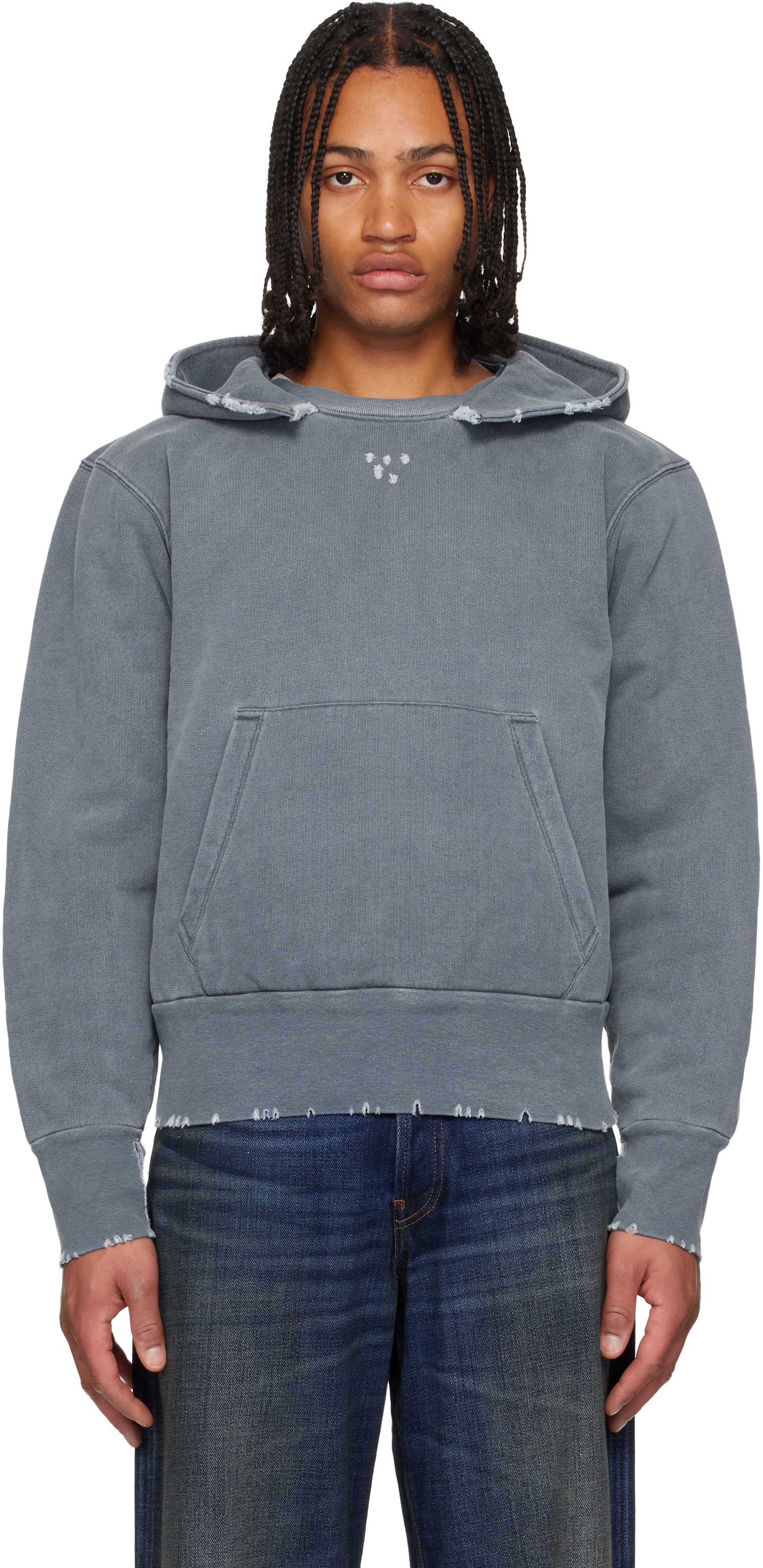 OUR LEGACY - Pull à capuche Relic bleu