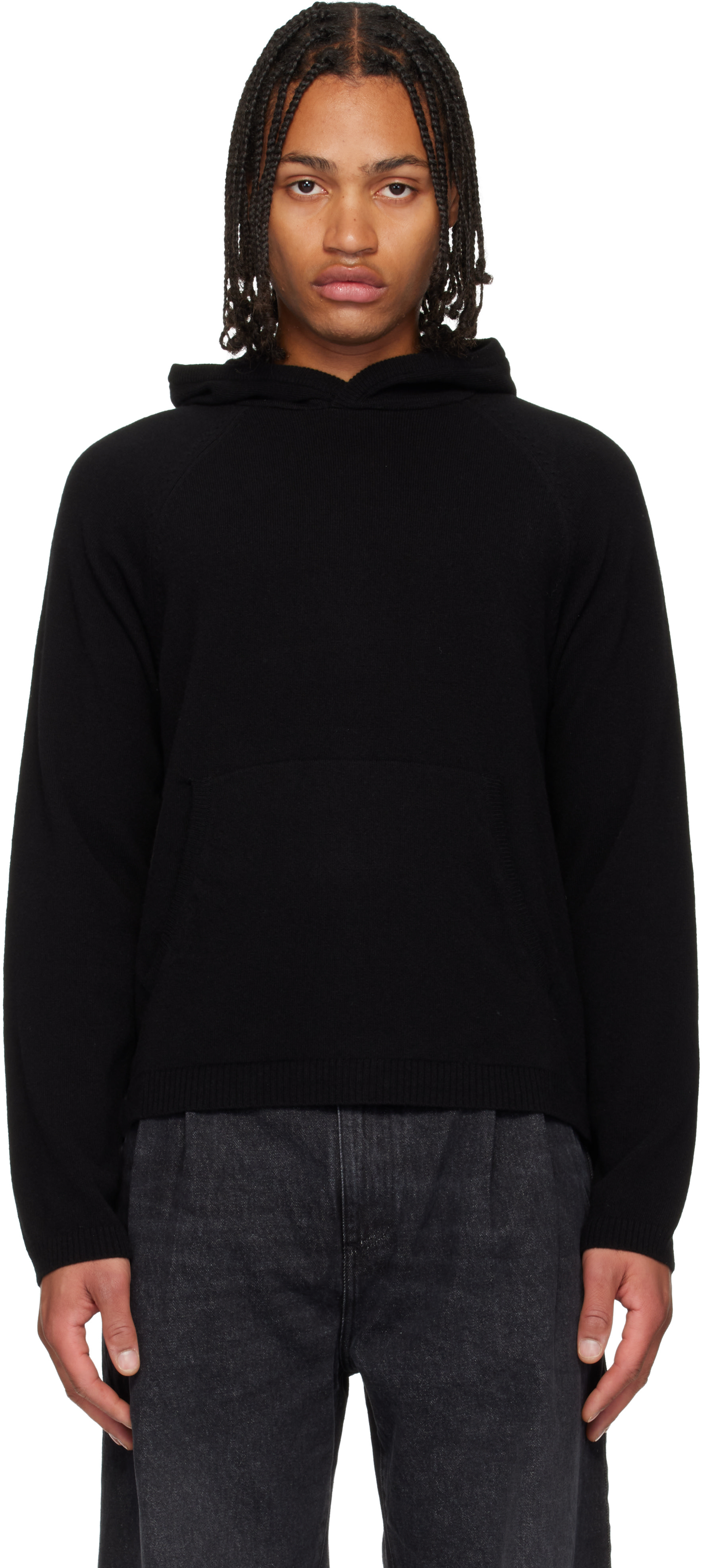 OUR LEGACY: Black Knitted Hoodie | SSENSE Canada