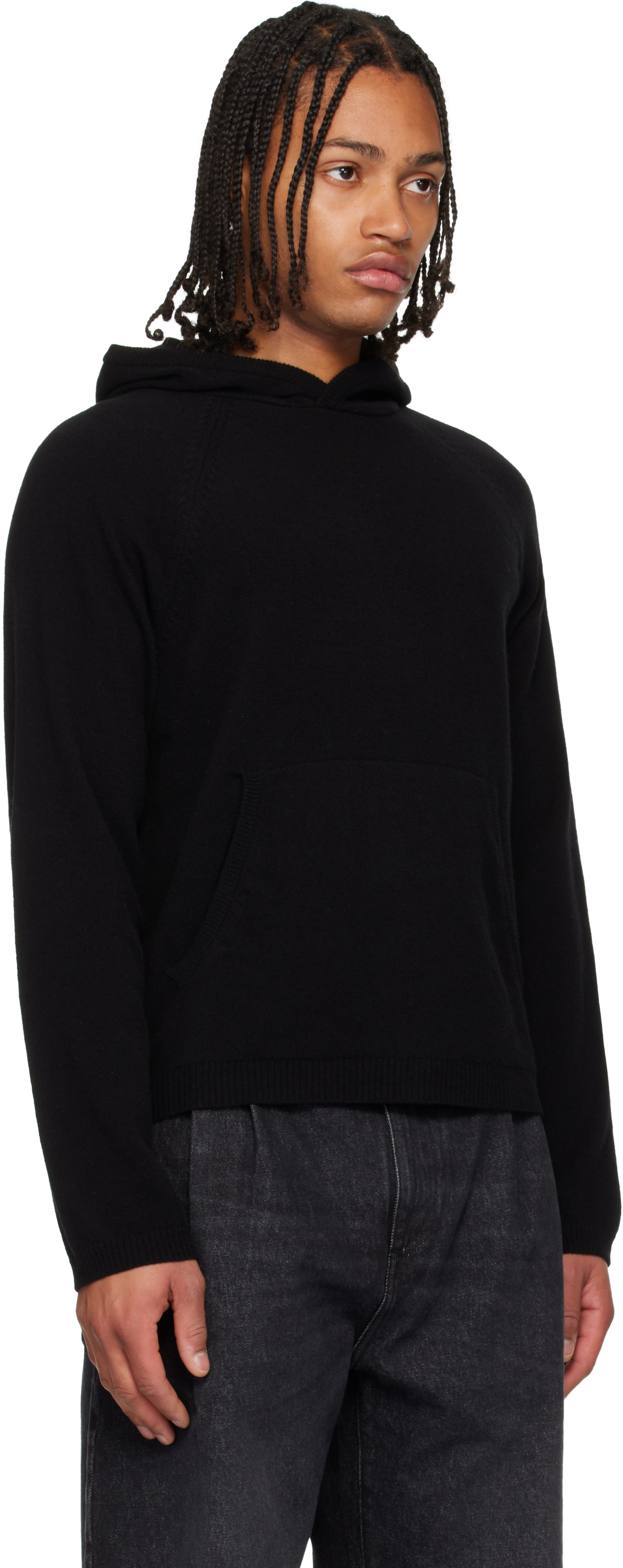 O-MENZ Eternal Legacy Hoodie（ブラック）【M】 OUR LEGACY: Black Knitted Hoodie | SSENSE