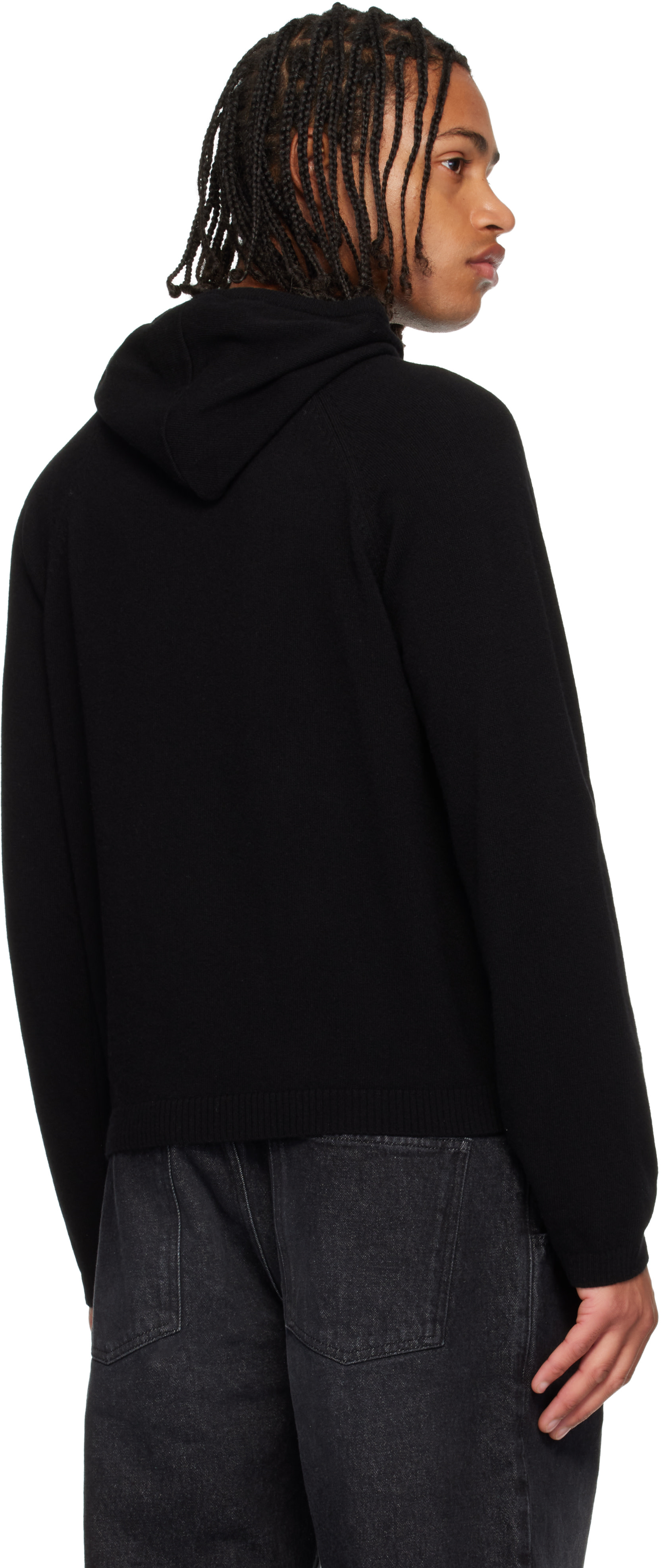 OUR LEGACY: Black Knitted Hoodie | SSENSE