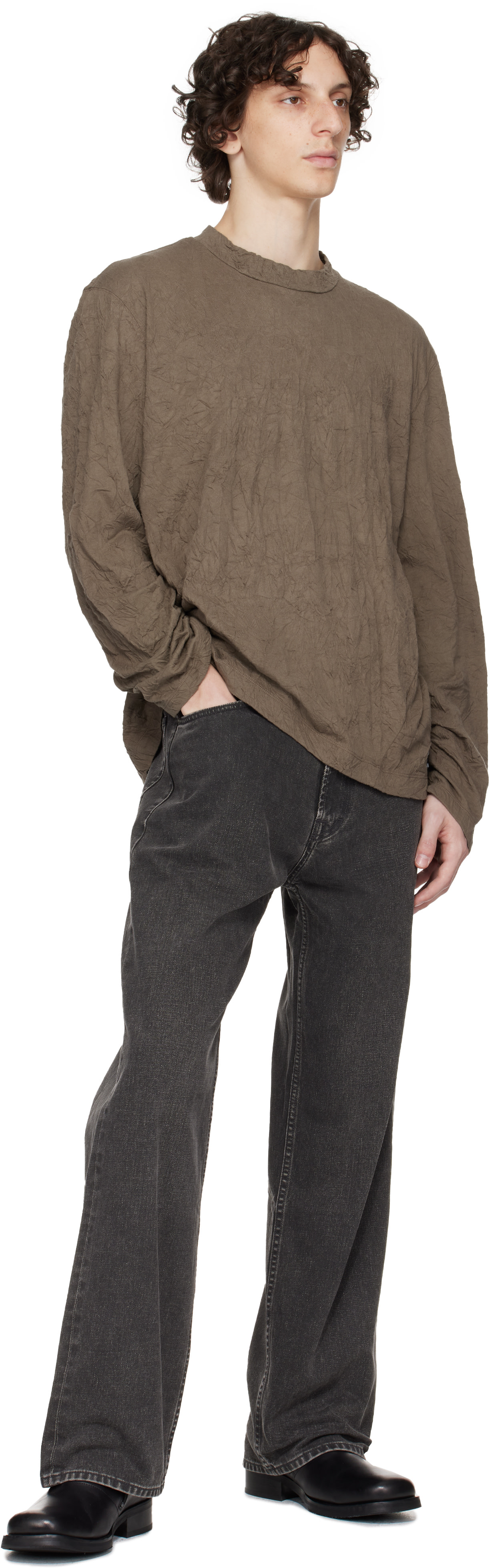 OUR LEGACY: Khaki Big Longsleeve T-shirt | SSENSE