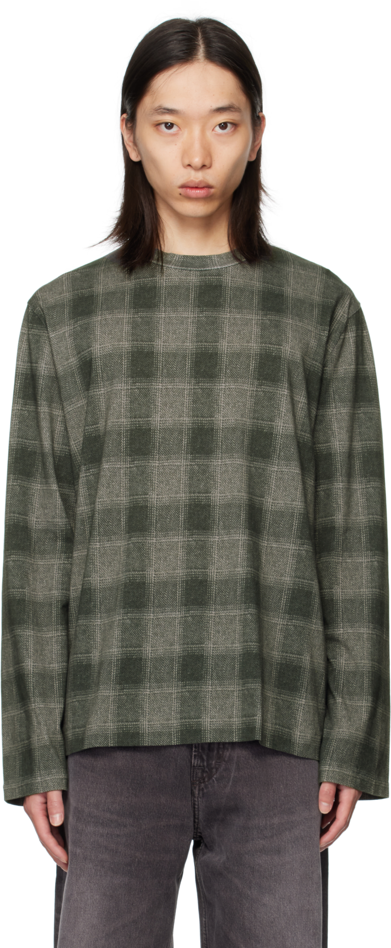 OUR LEGACY BOX T-SHIRT グレー 44 Our Legacy - New Box T-Shirt Grey Melange Clean Jersey