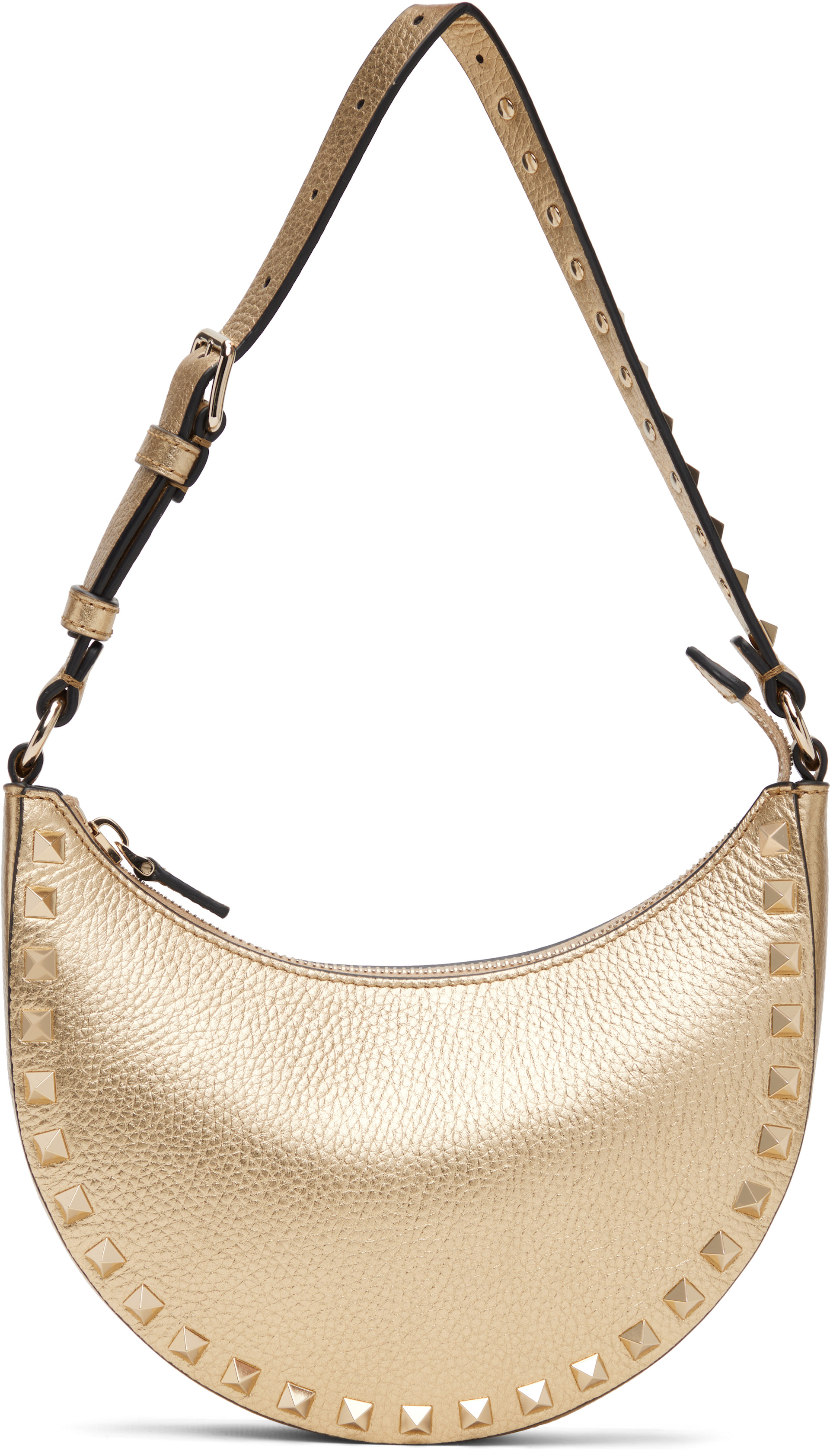 Valentino Garavani: Gold Mini Rockstud Bag | SSENSE