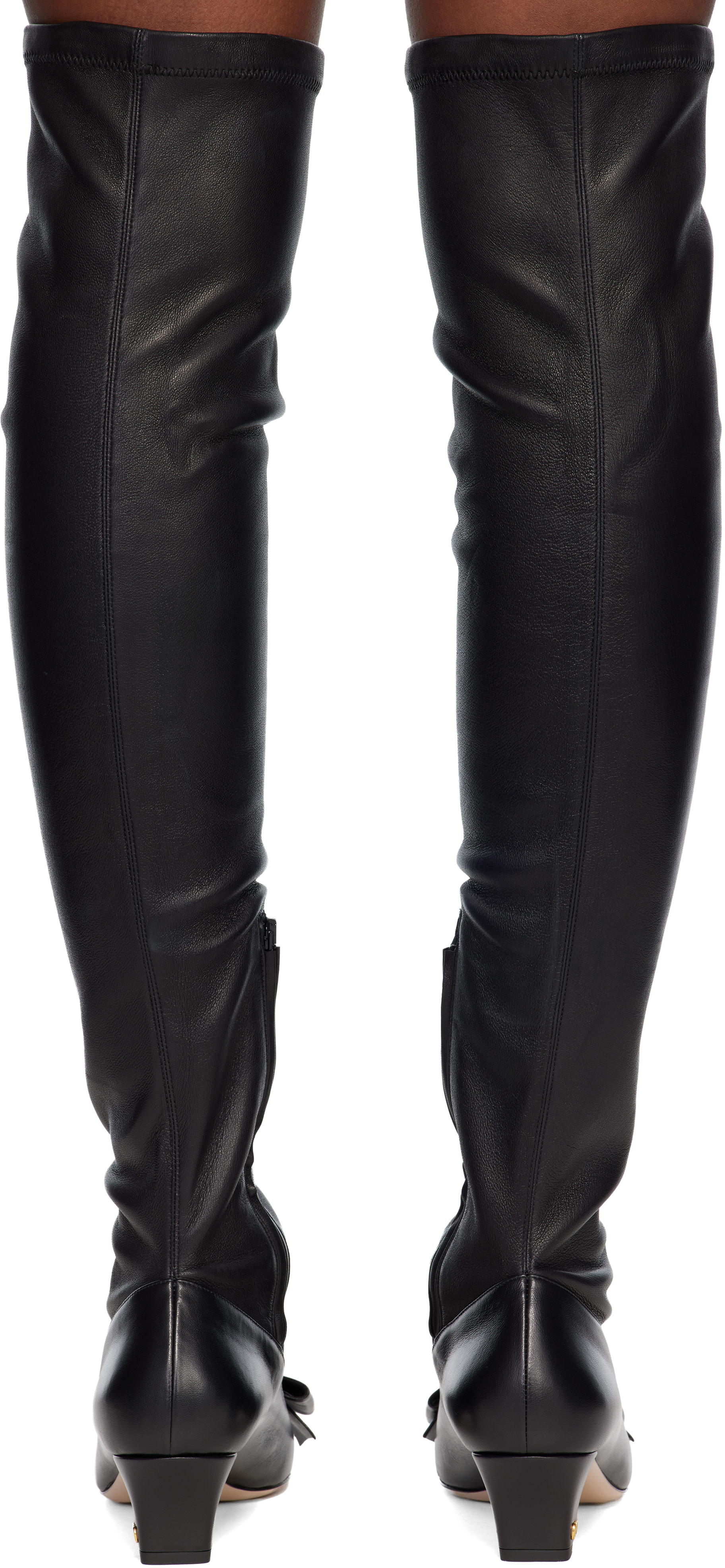 Valentino Garavani: Black Over-The-Knee Tall Boots | SSENSE