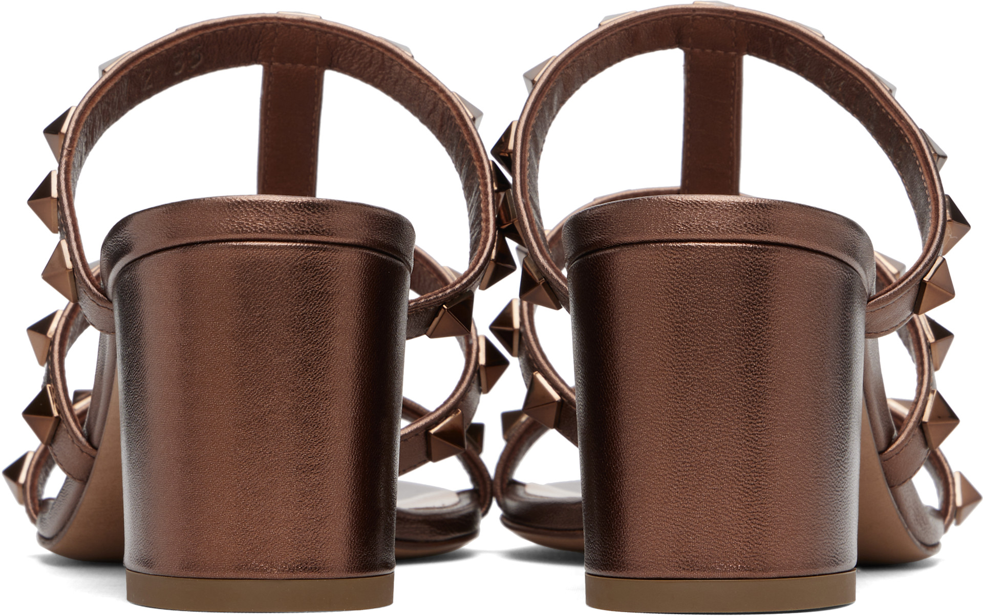 Valentino Garavani Leather Sandal, Brown Sandales VLogo Valentino Garavani - Valentino Garavani - Men  main image 2