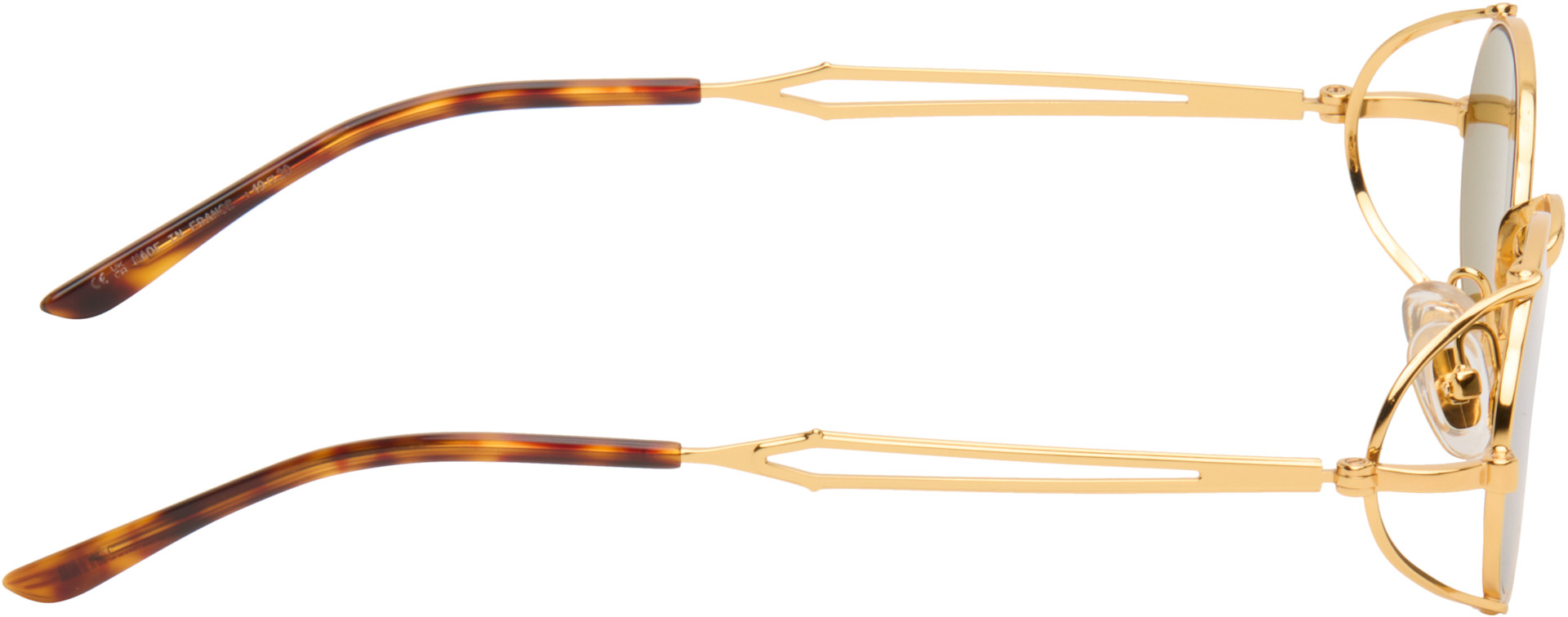 Jean Paul Gaultier サングラス　リムレス　サイバー　ヒビ有 Jean Paul Gaultier: 'The Gold 55-3175' Sunglasses | SSENSE