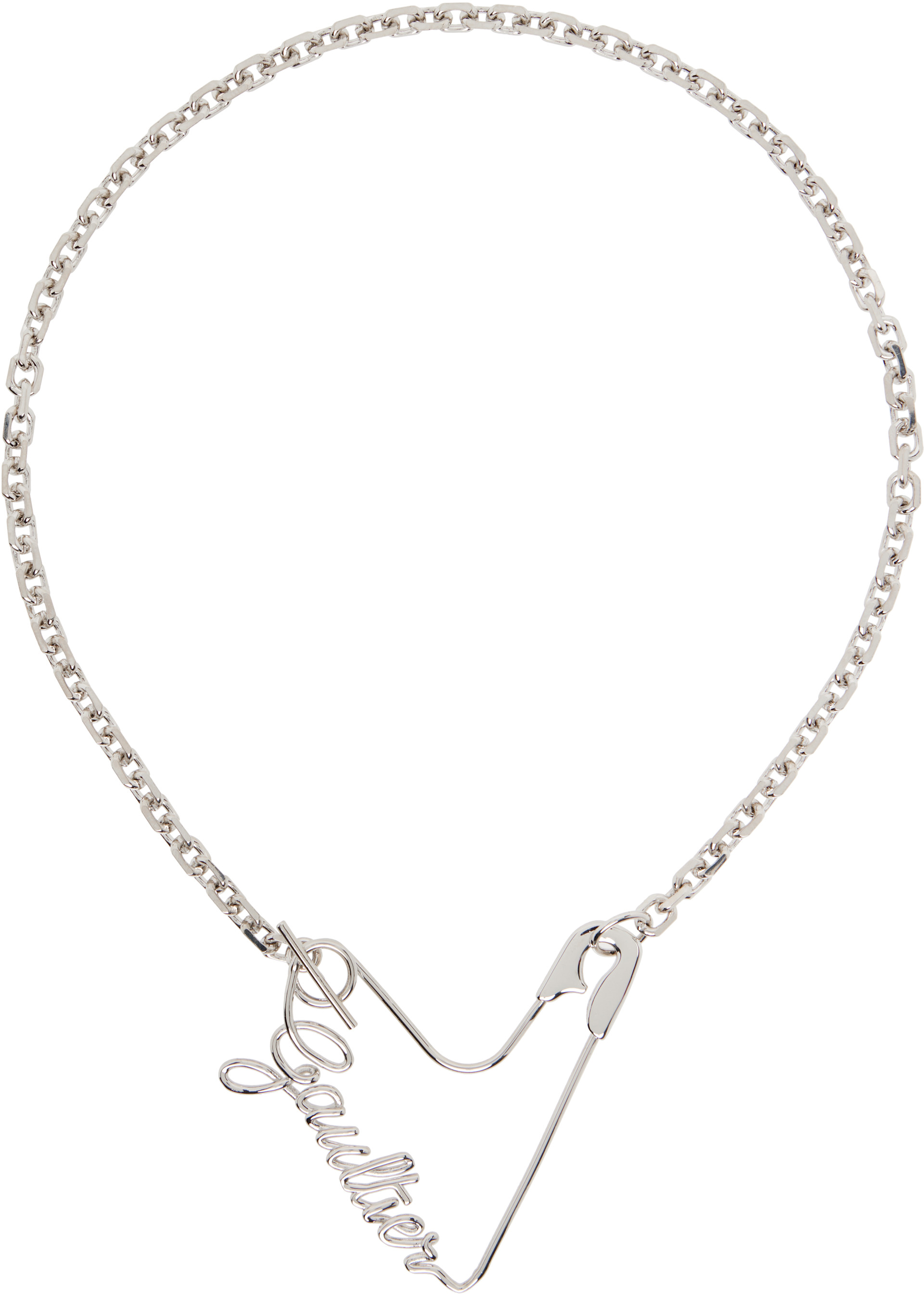 Jean Paul Gaultier: Heart Safety Pin Necklace | SSENSE Argentina