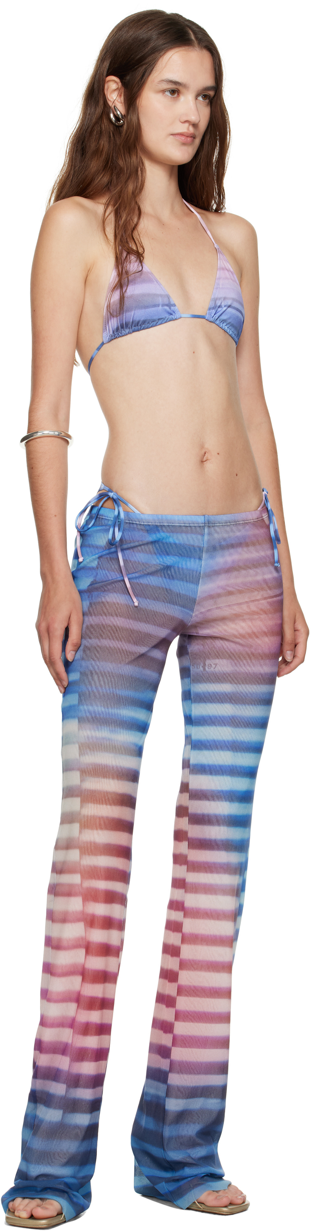 Jean Paul Gaultier: Blue & Pink 'The Air' Lounge Pants | SSENSE