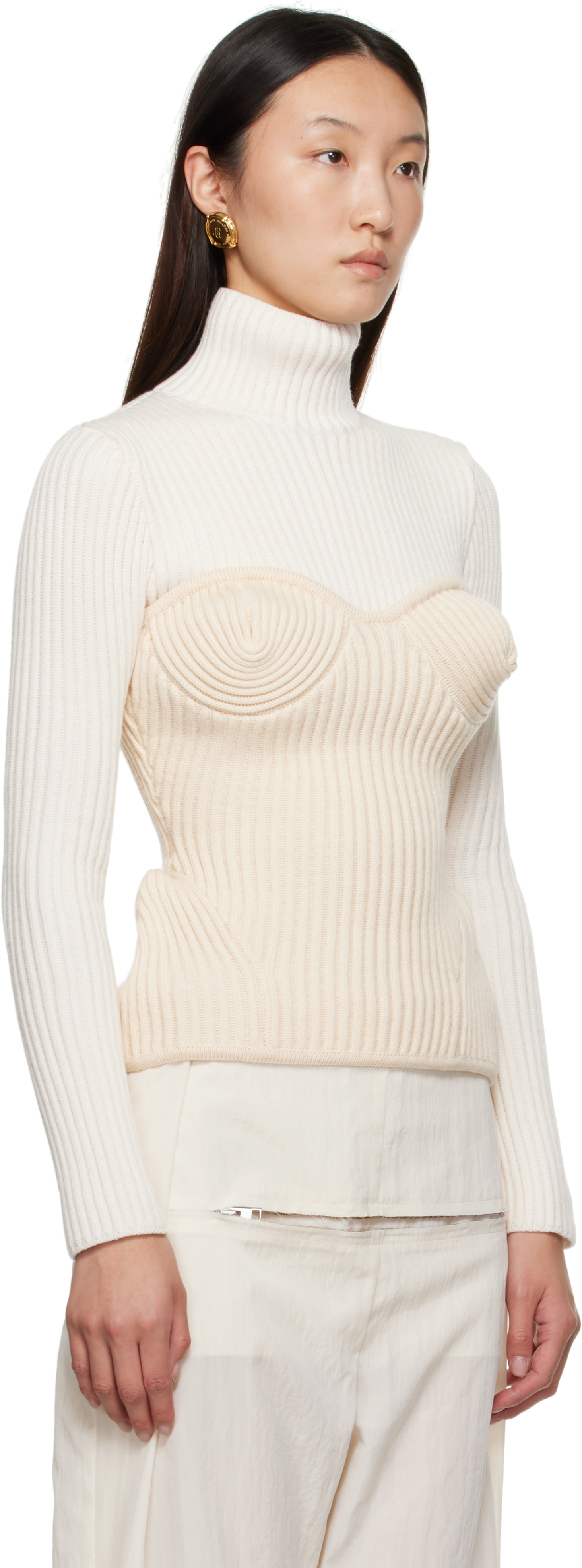 90s GAULTIER HOMMニットベスト ゴルチェ archive Jean Paul Gaultier A/W 1995 Cyber Turtleneck Sweater Available now