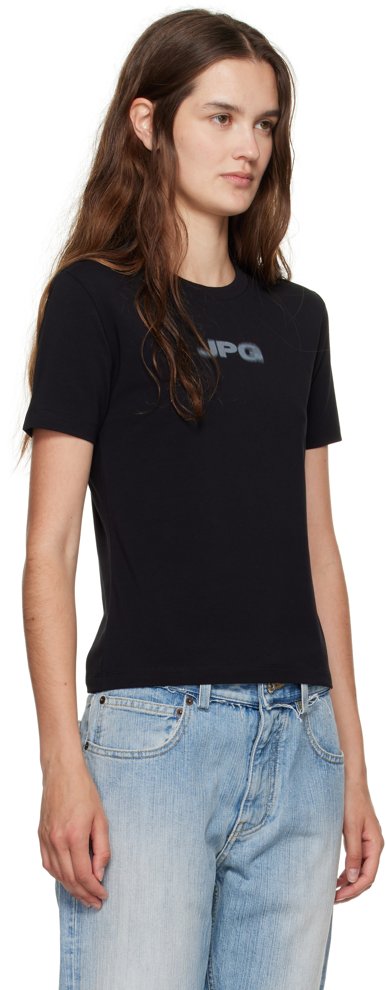 Jean Paul Gaultier: Black 'The JPG' Baby T-shirt | SSENSE
