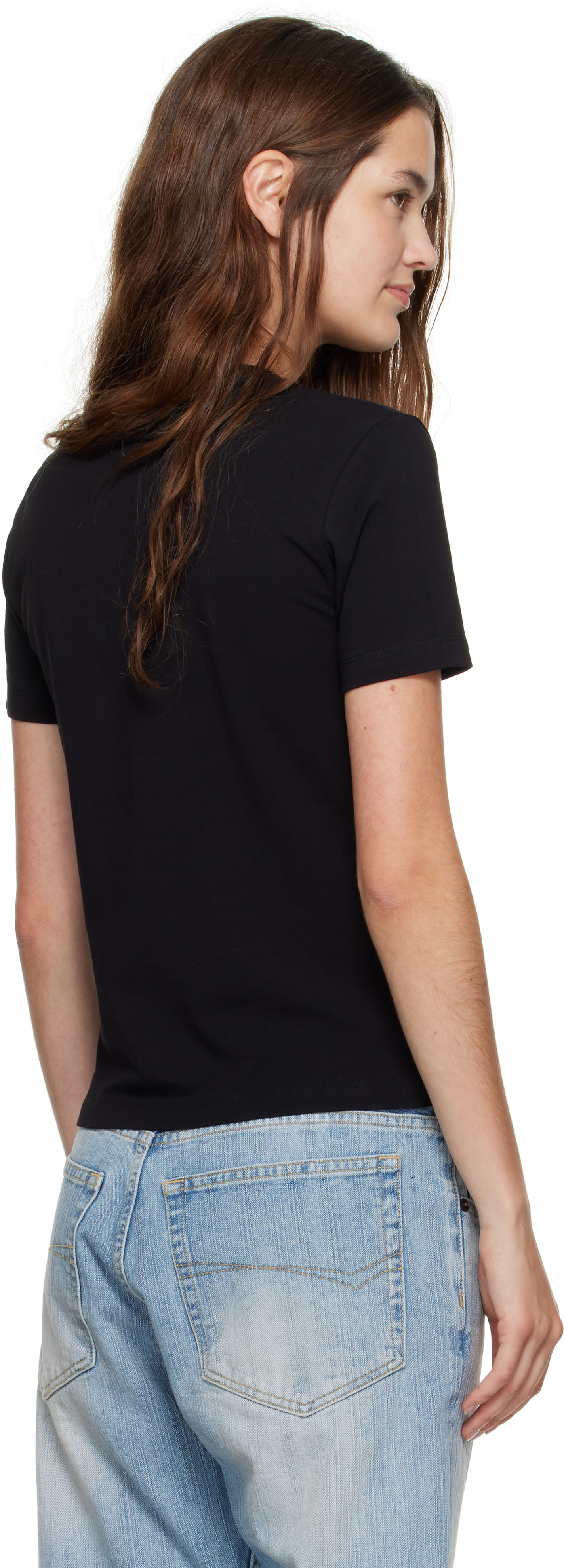 トップス jean paul gaultier Black 'The Flocked Tattoo Ruban' T-shirt by Jean Paul Gaultier on Sale