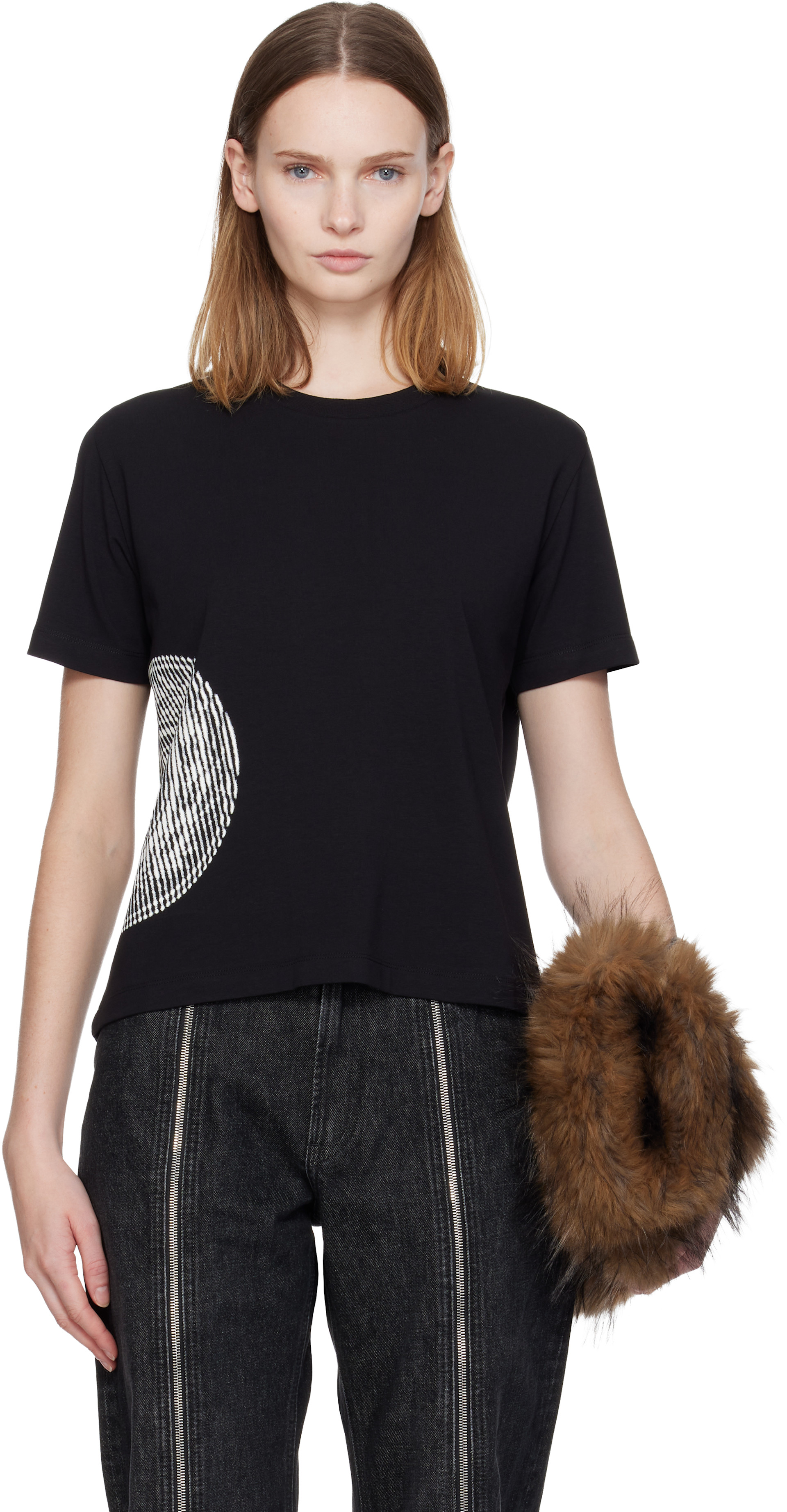 Jean Paul Gaultier: Black 'The Laurel Stamped' Baby T-shirt | SSENSE