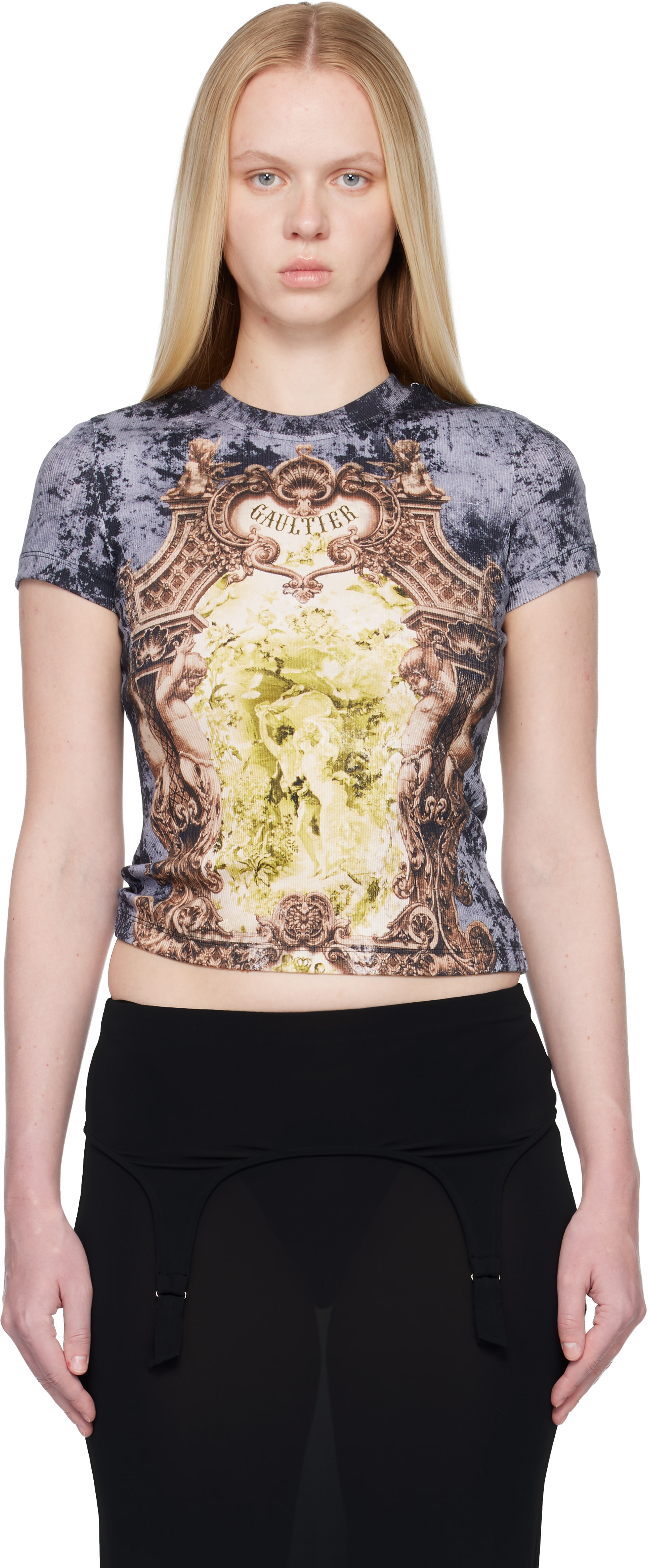 Jean Paul Gaultier: マルチカラー 'The Blue Médaillon' Tシャツ