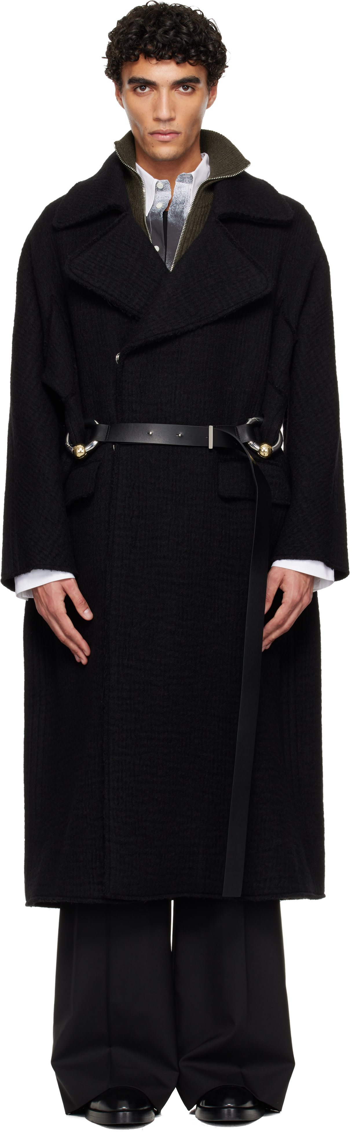 Jean Paul Gaultier: Black 'The Long Gaultier' Coat | SSENSE Canada