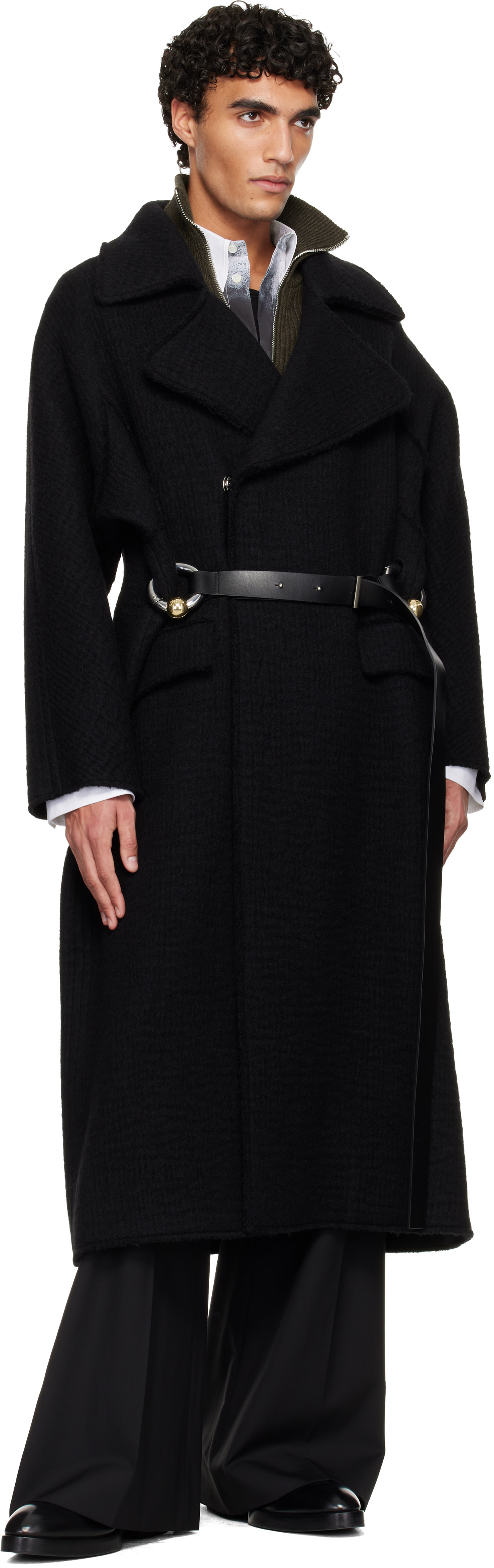 Jean Paul Gaultier: Black 'The Long Gaultier' Coat | SSENSE Canada