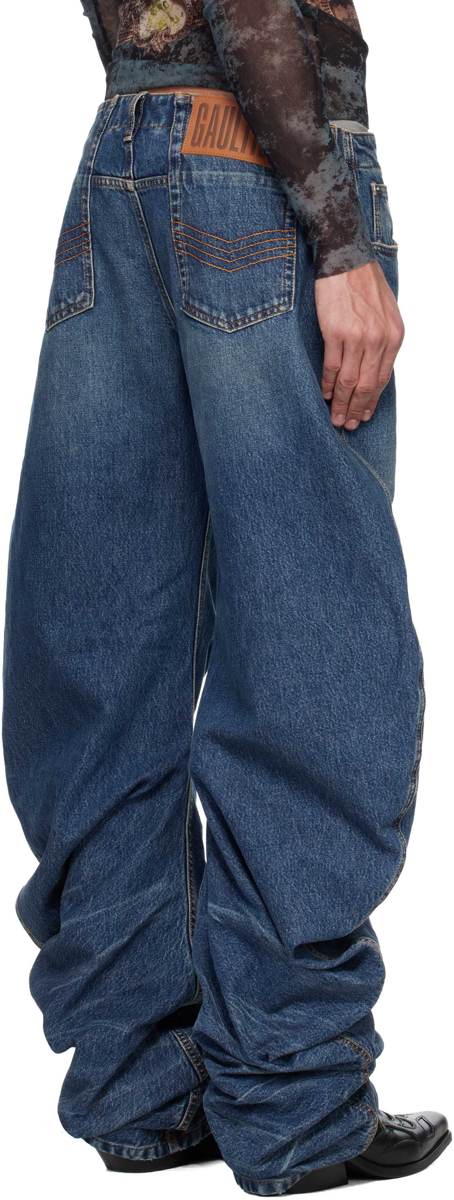 Jean Paul Gaultier: Blue Oversize Fit Jeans | SSENSE