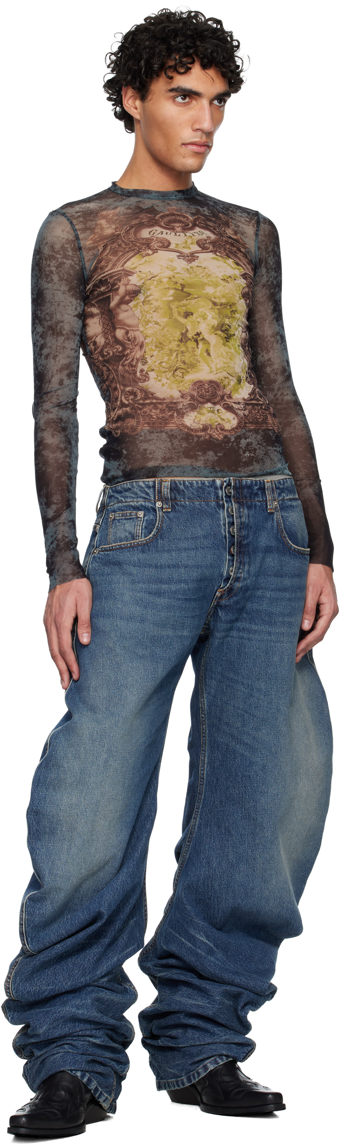 Jean Paul Gaultier: Blue Oversize Fit Jeans | SSENSE