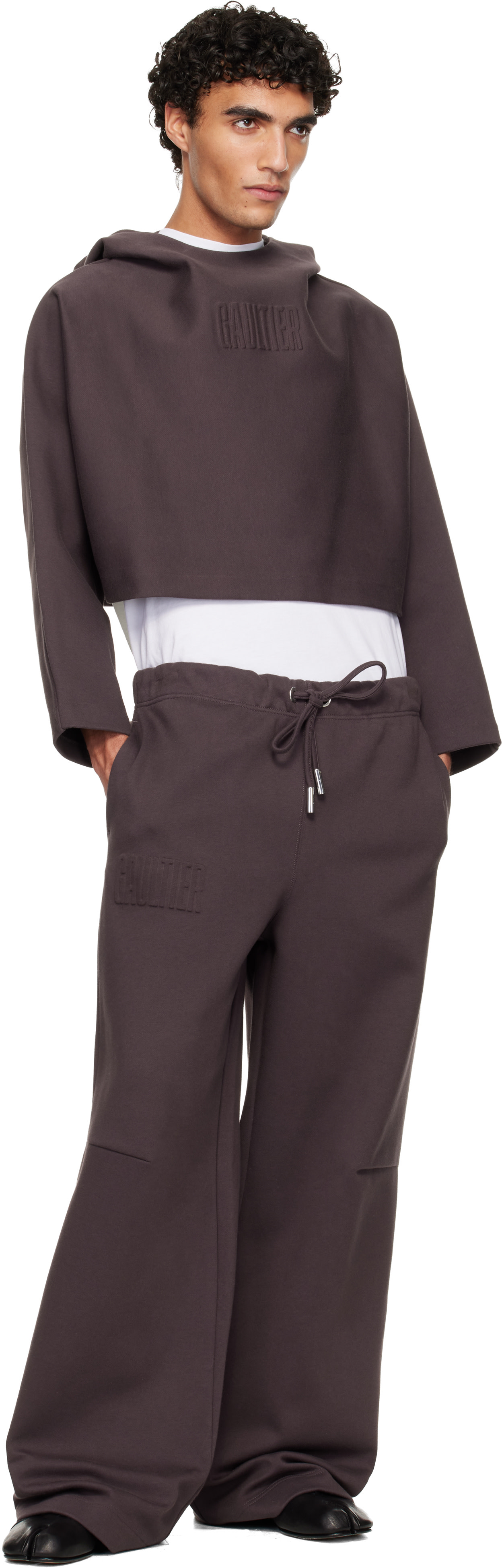 Jean Paul Gaultier: Brown 'The Embossed Gaultier' Lounge Pants