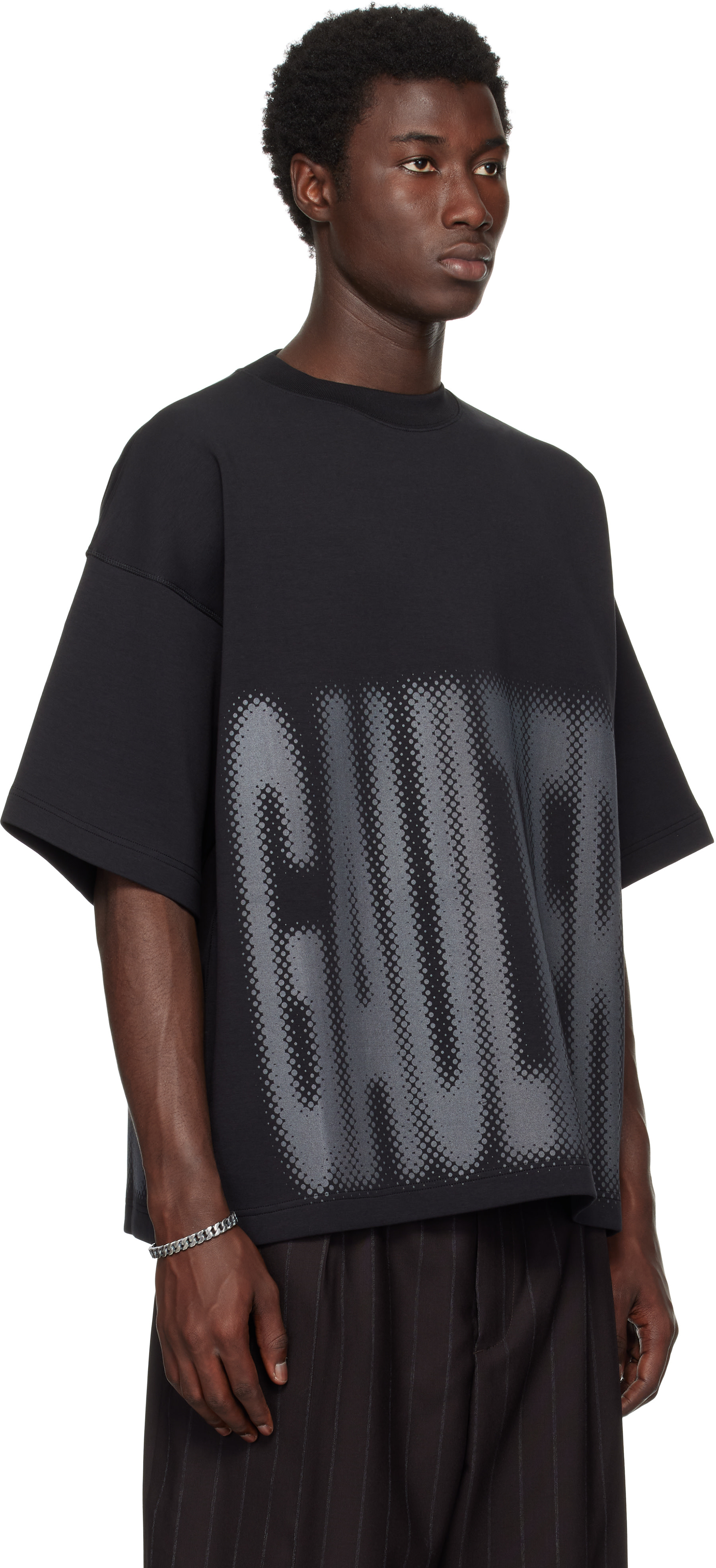 Jean Paul Gaultier: ブラック 'The Gaultier' ボクシー Tシャツ