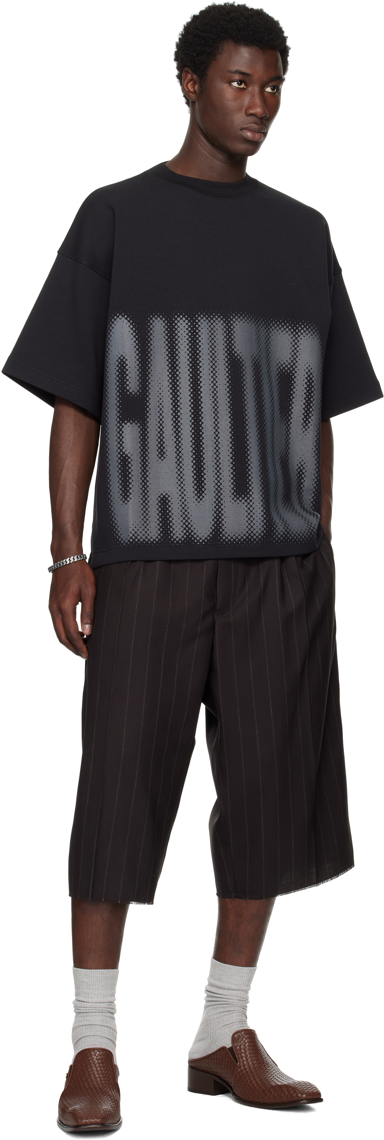 Jean Paul Gaultier: ブラック 'The Gaultier' ボクシー Tシャツ
