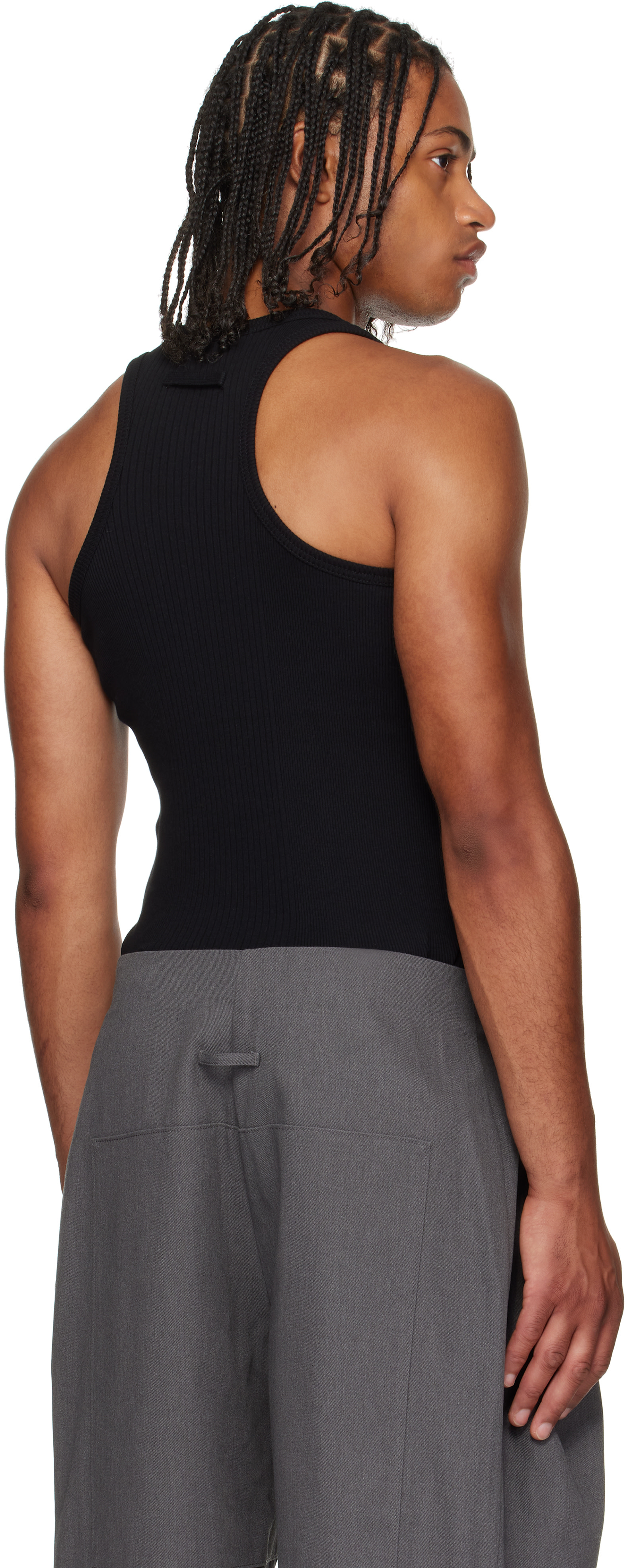 Jean Paul Gaultier: Black 'The Piercing' Tank Top | SSENSE