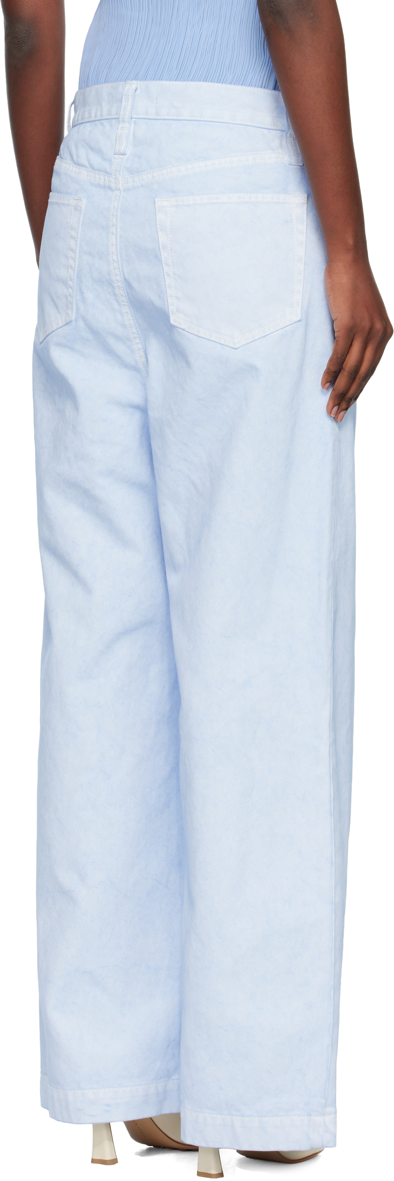 Issey Miyake - Jean sculptural bleu
