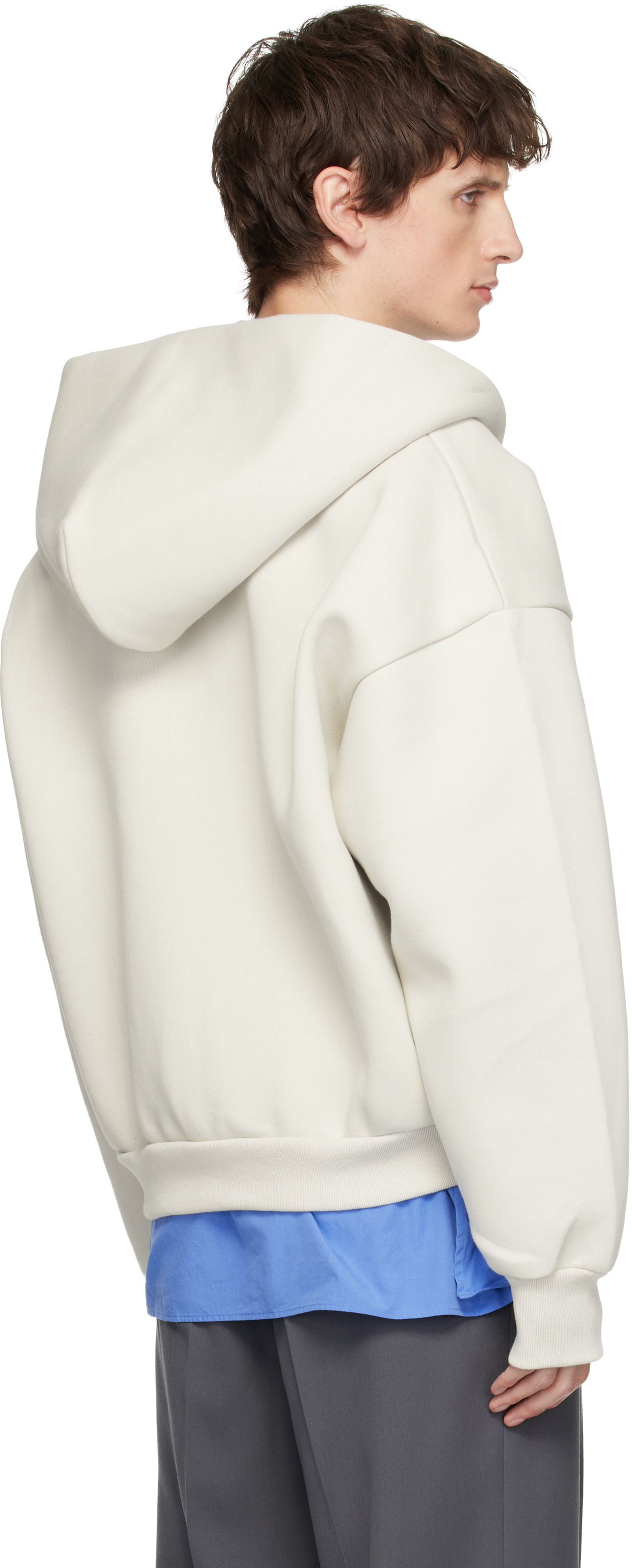 Seventh - Pull à capuche V2 blanc cassé à glissière