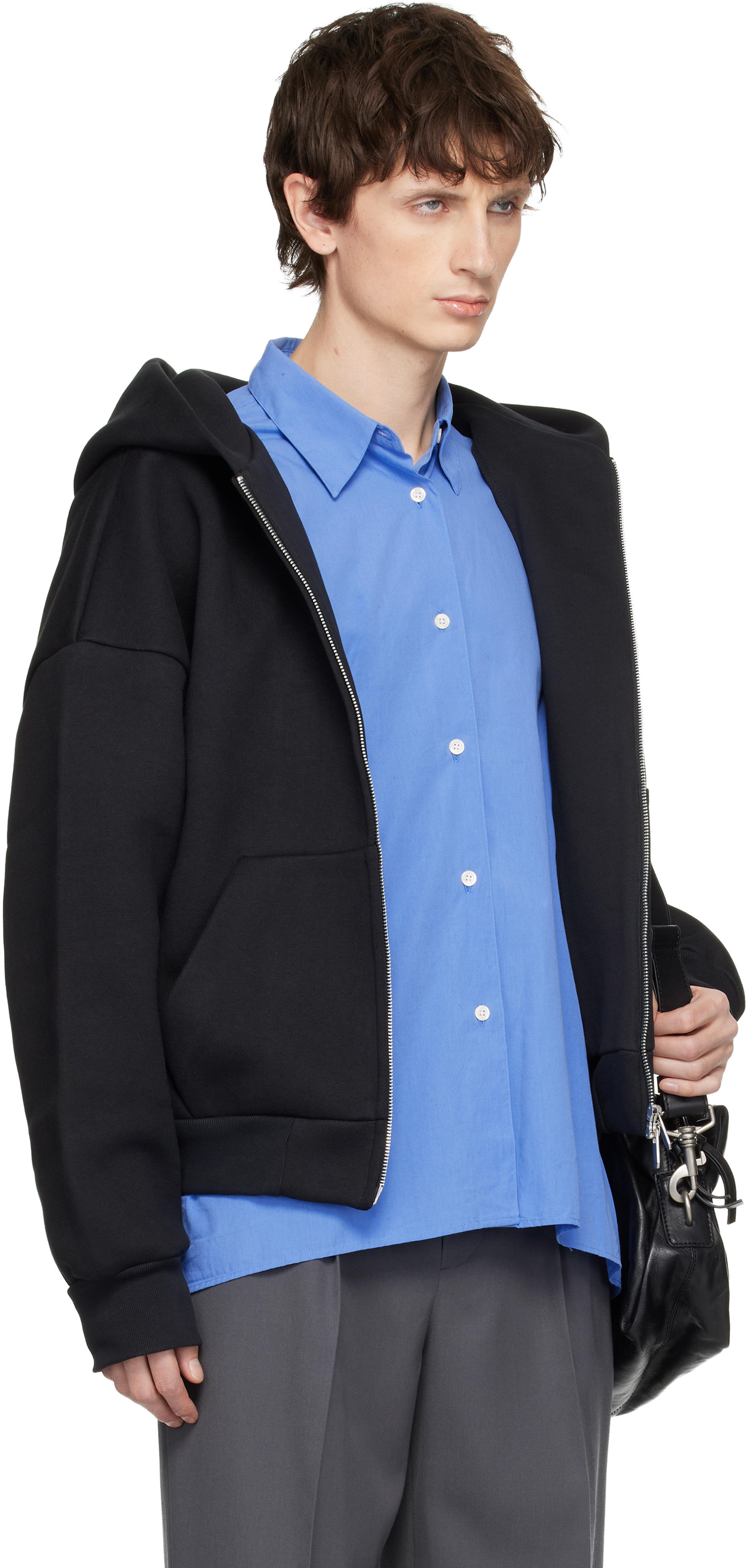 Seventh - Pull à capuche V2 noir à glissière